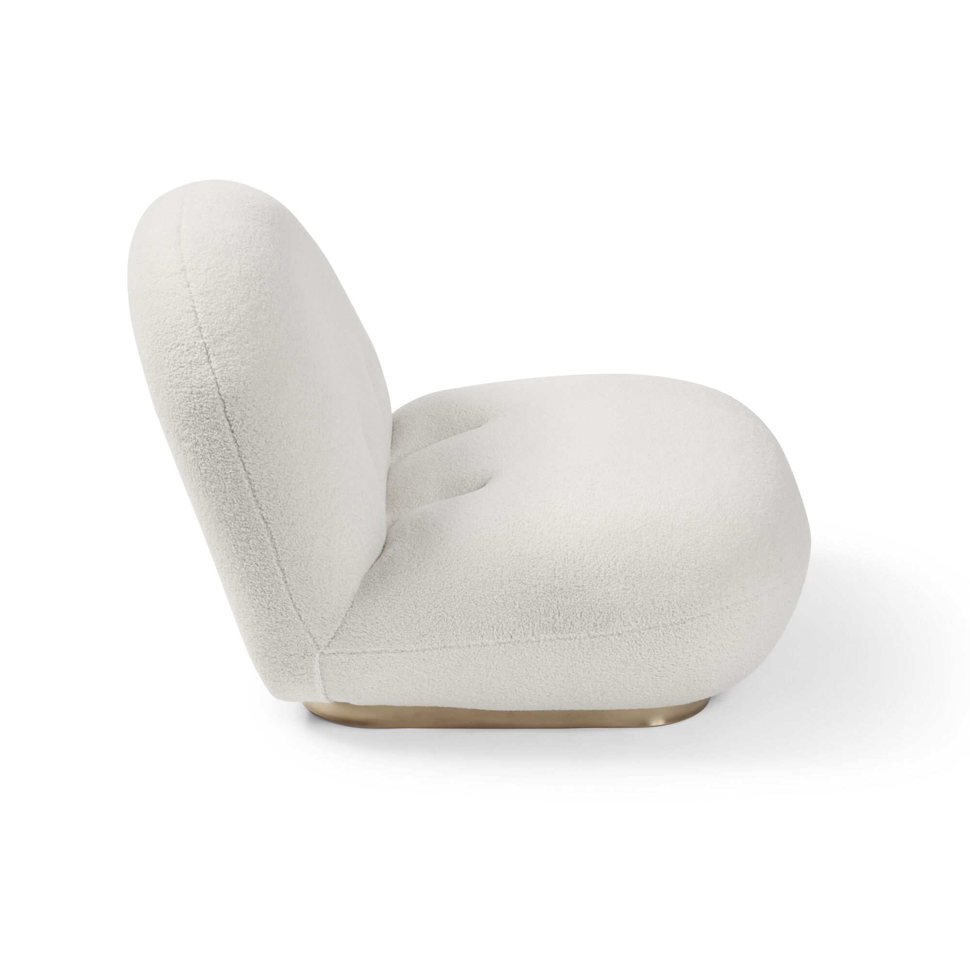 Boucle Cloud Pacha Lounge Chair - Gold Base - Image 8