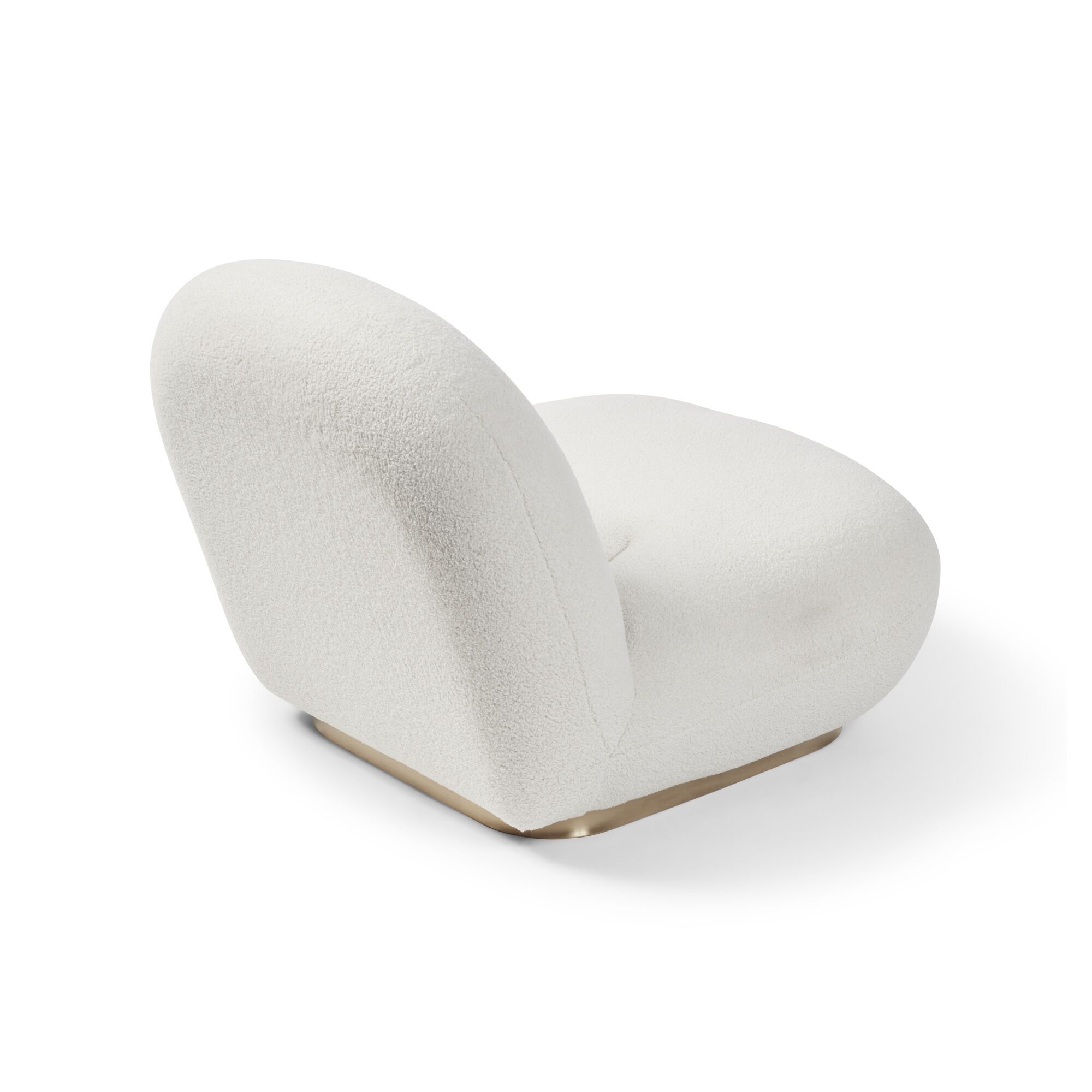 Boucle Cloud Pacha Lounge Chair - Gold Base - Image 9