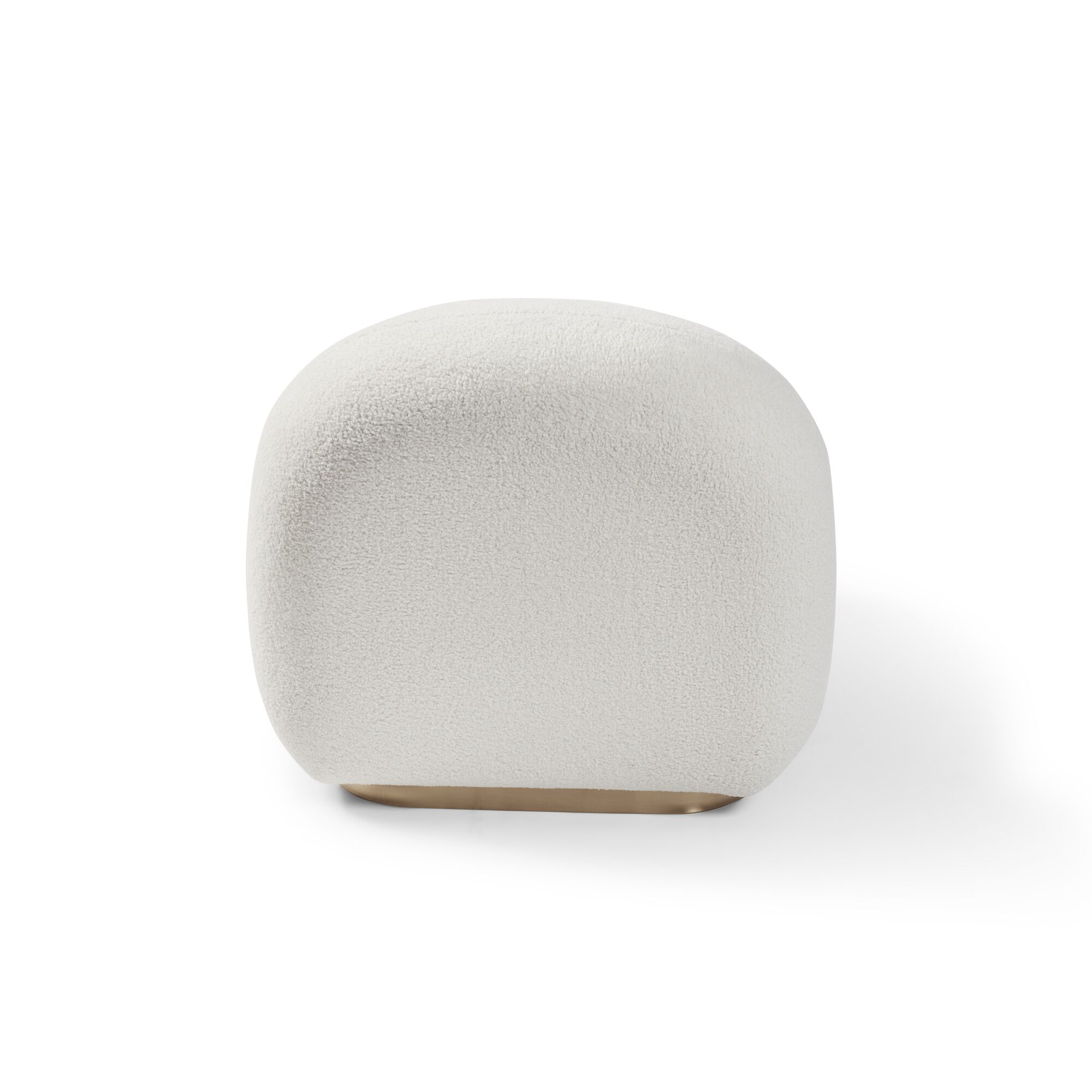 Boucle Cloud Pacha Lounge Chair - Gold Base - Image 10