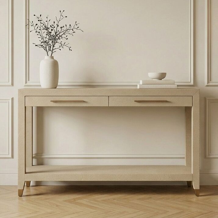 Richmond Shagreen 2 Drawer Console Table