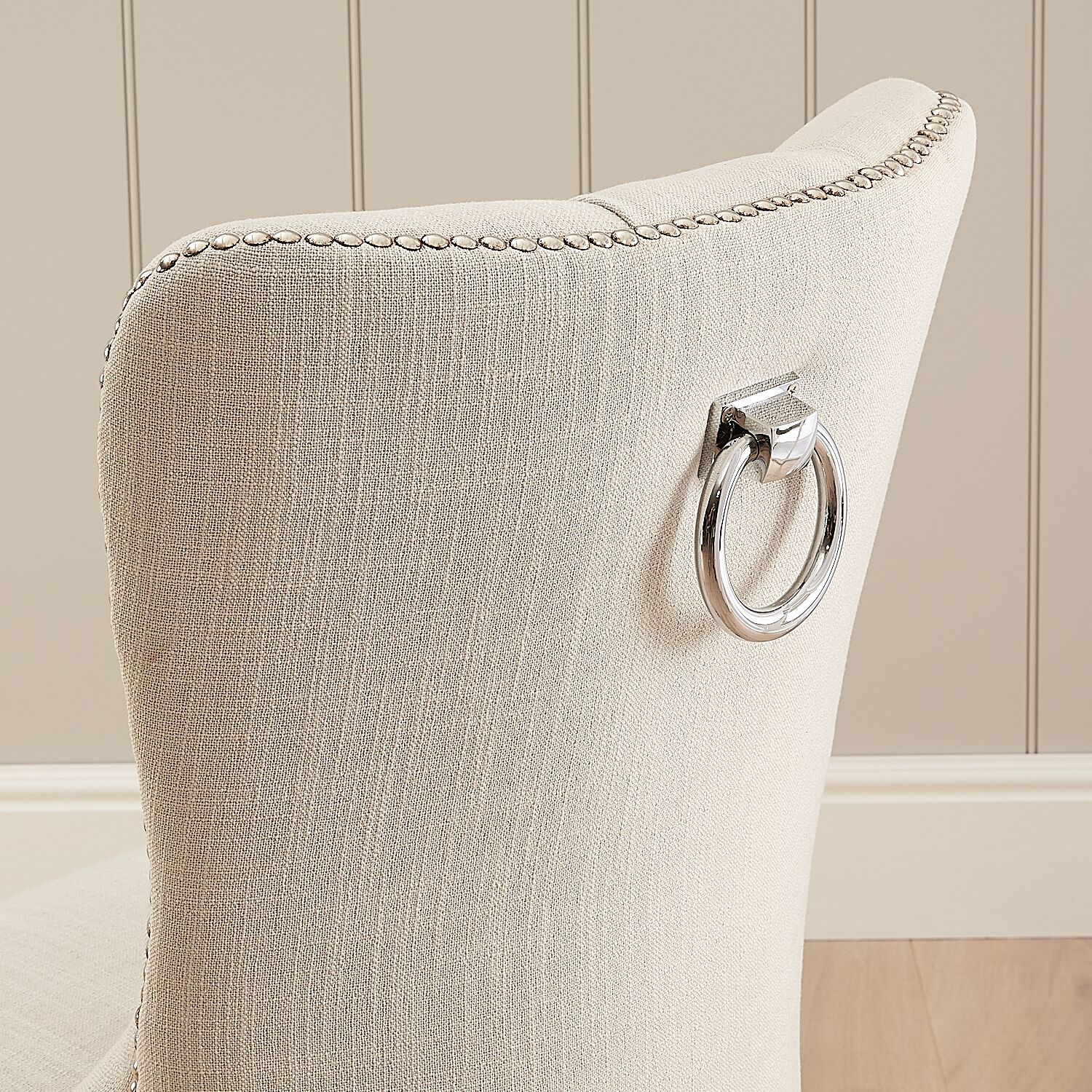 Hale Cream Brushed Velvet Dining Chair - Second - Image 5