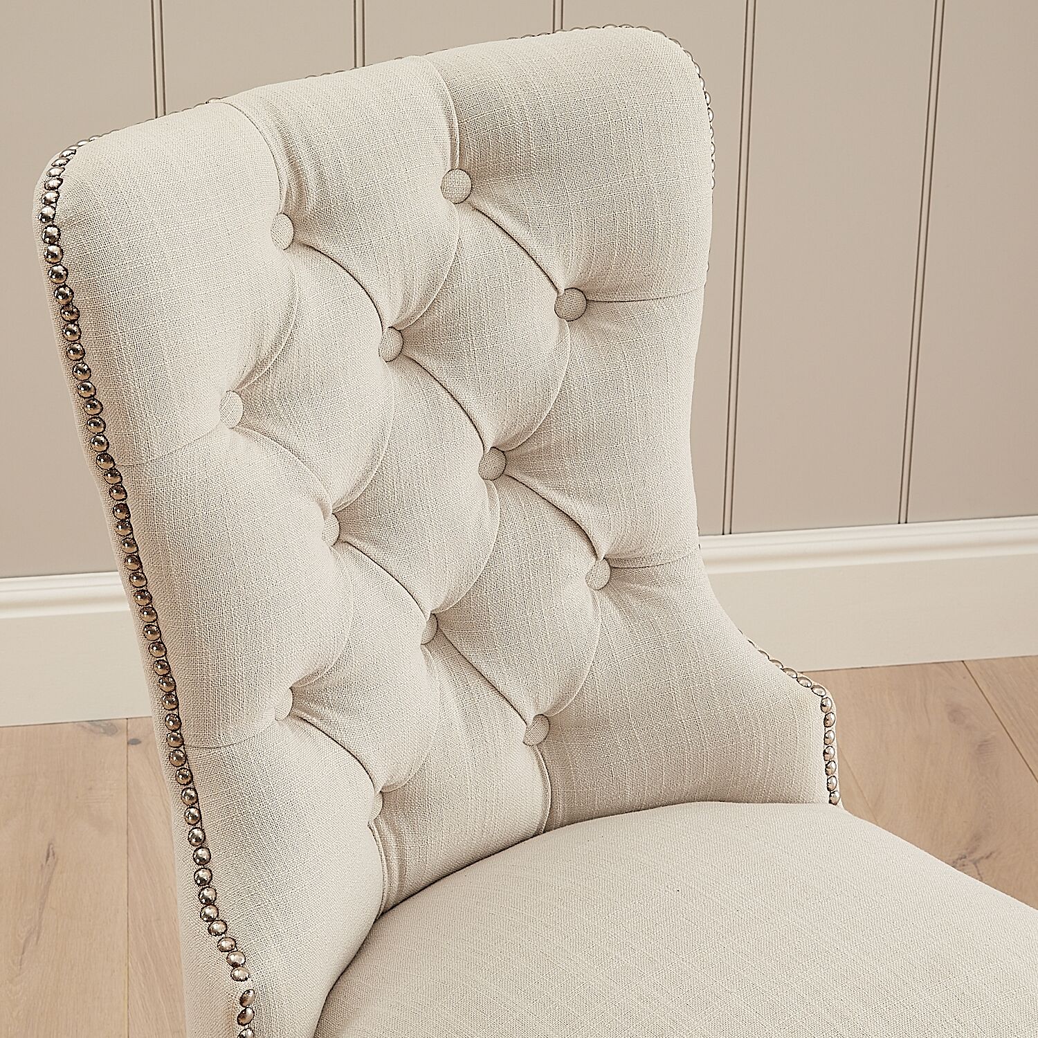 Hale Cream Brushed Velvet Dining Chair - Second - Image 6