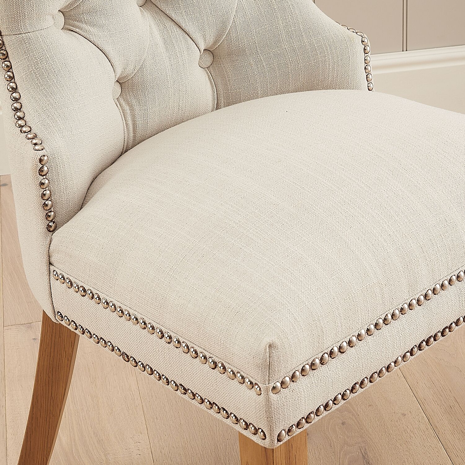 Hale Cream Brushed Velvet Dining Chair - Second - Image 8