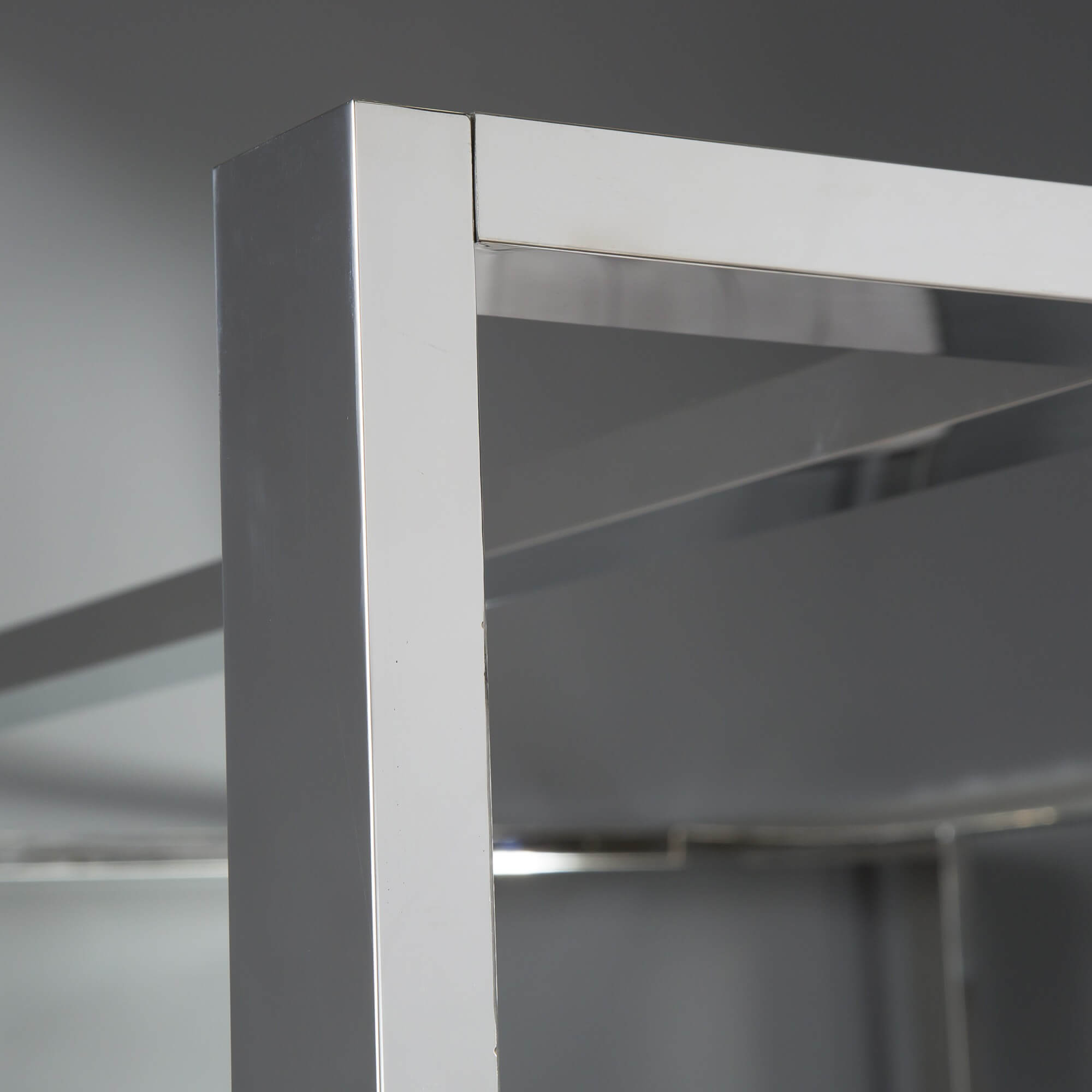 6ft Boston Super King Size Polished Steel Velvet Four Poster Bed - Image 7