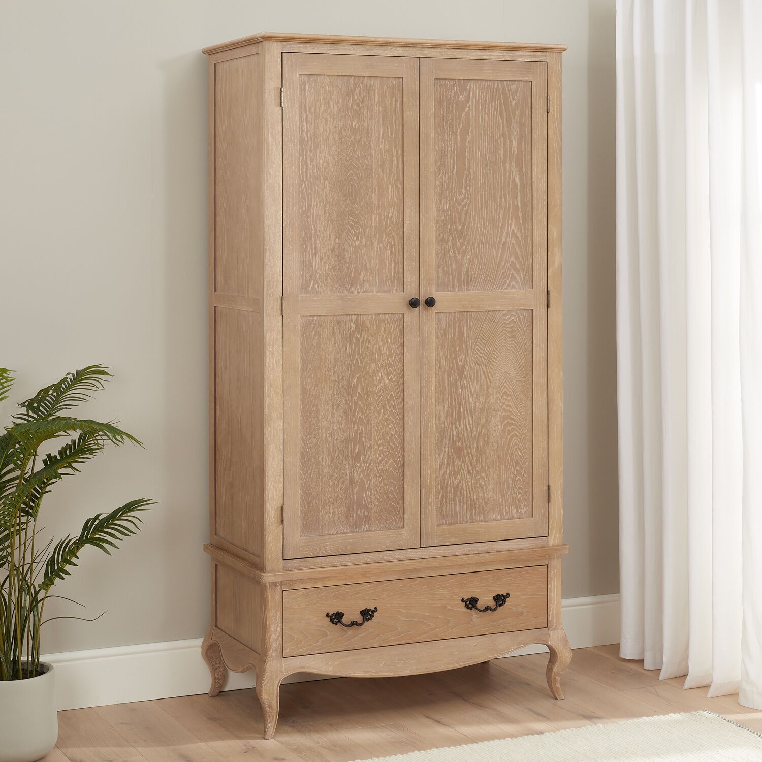 Lille French Oak Double Wardrobe - Image 3