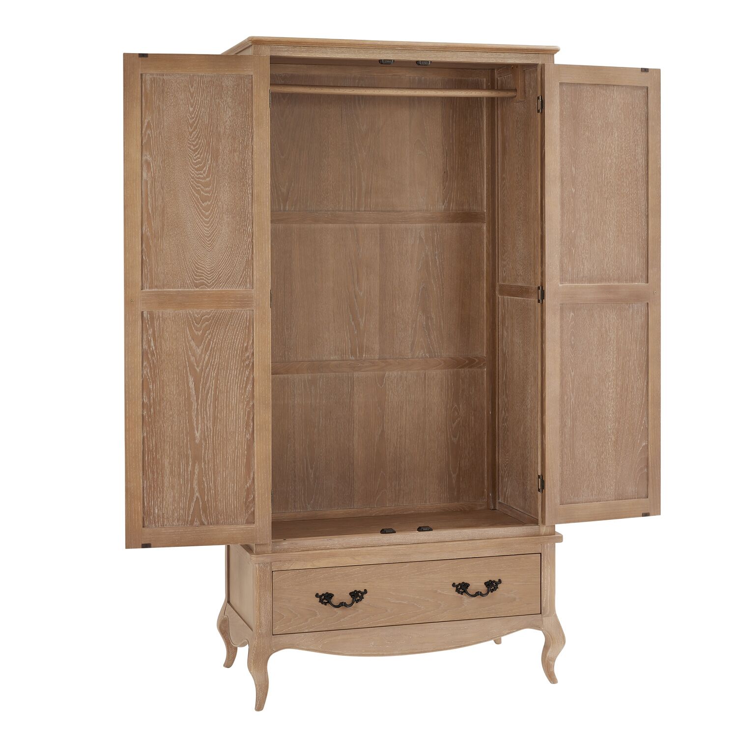 Lille French Oak Double Wardrobe - Image 10