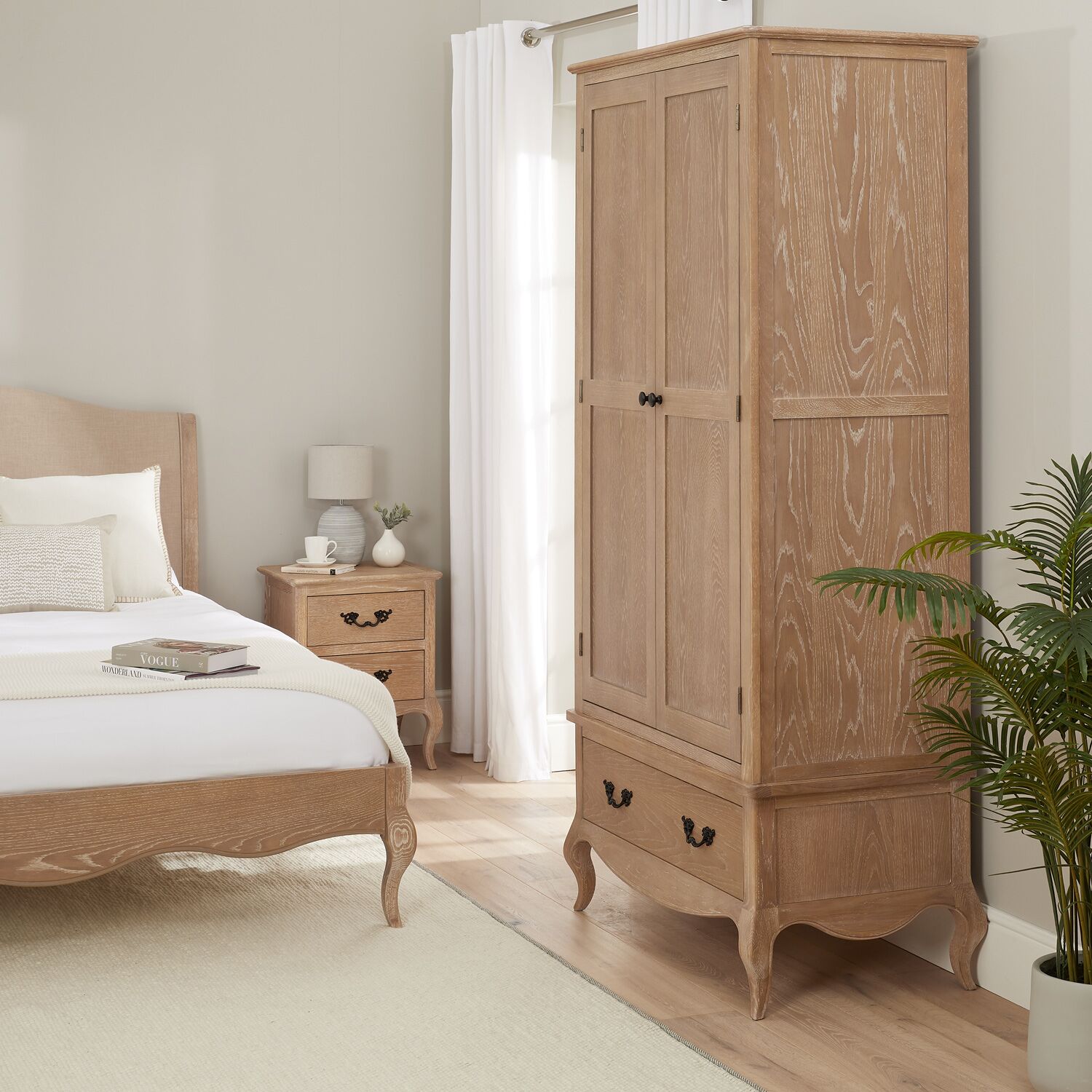 Lille French Oak Double Wardrobe - Image 5