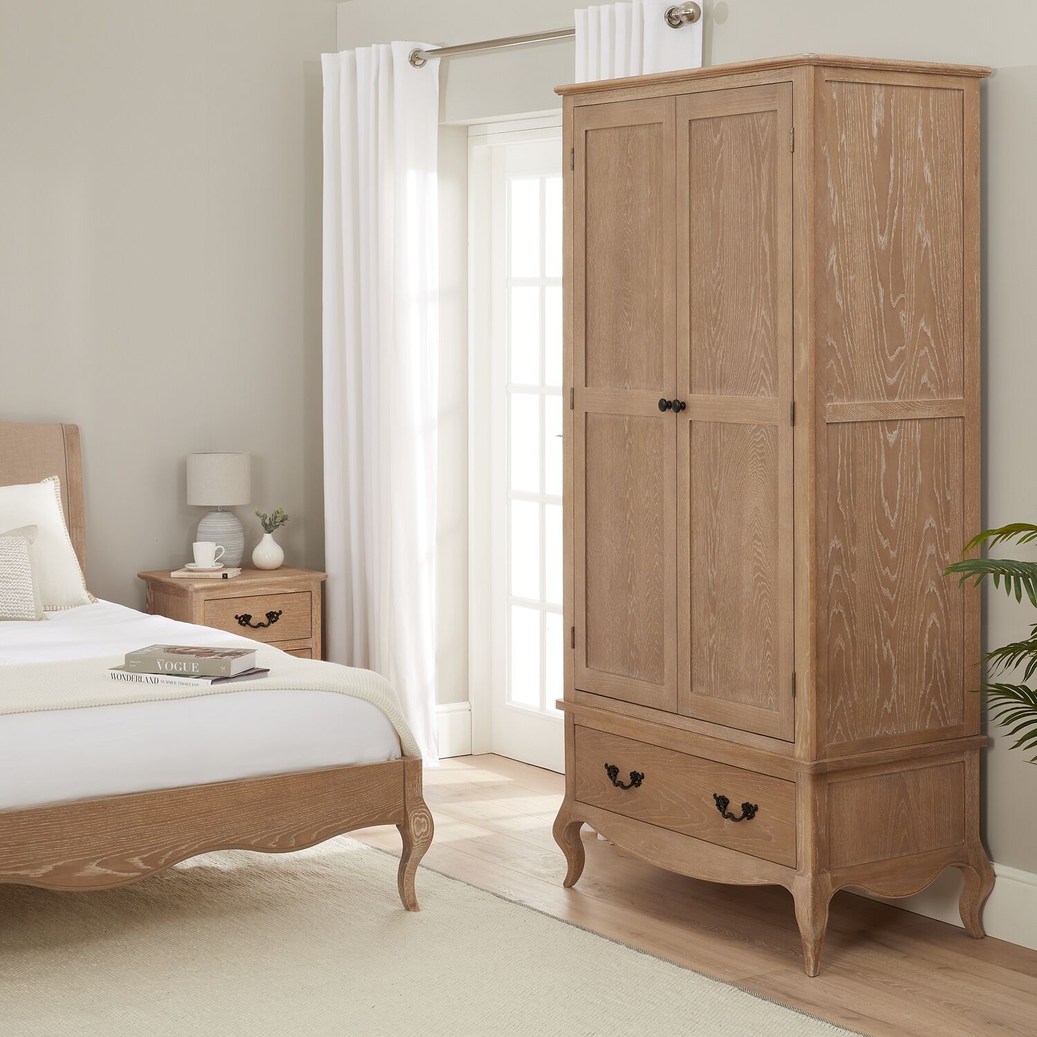 Lille French Oak Double Wardrobe - Image 8