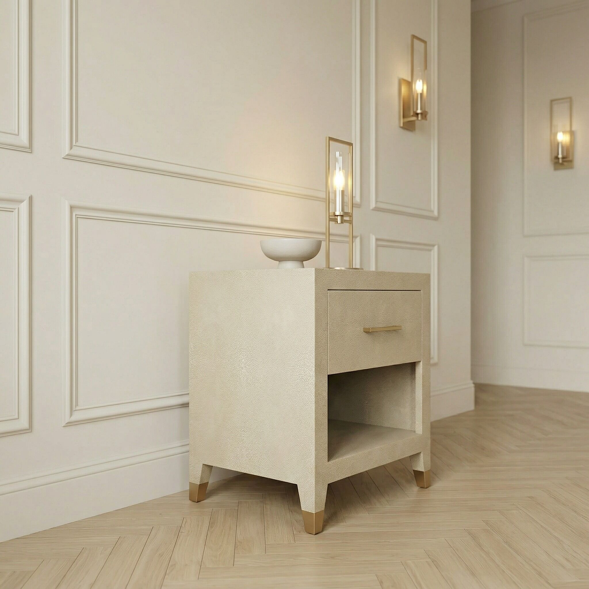 Richmond Shagreen One Drawer Lamp Table - Image 2