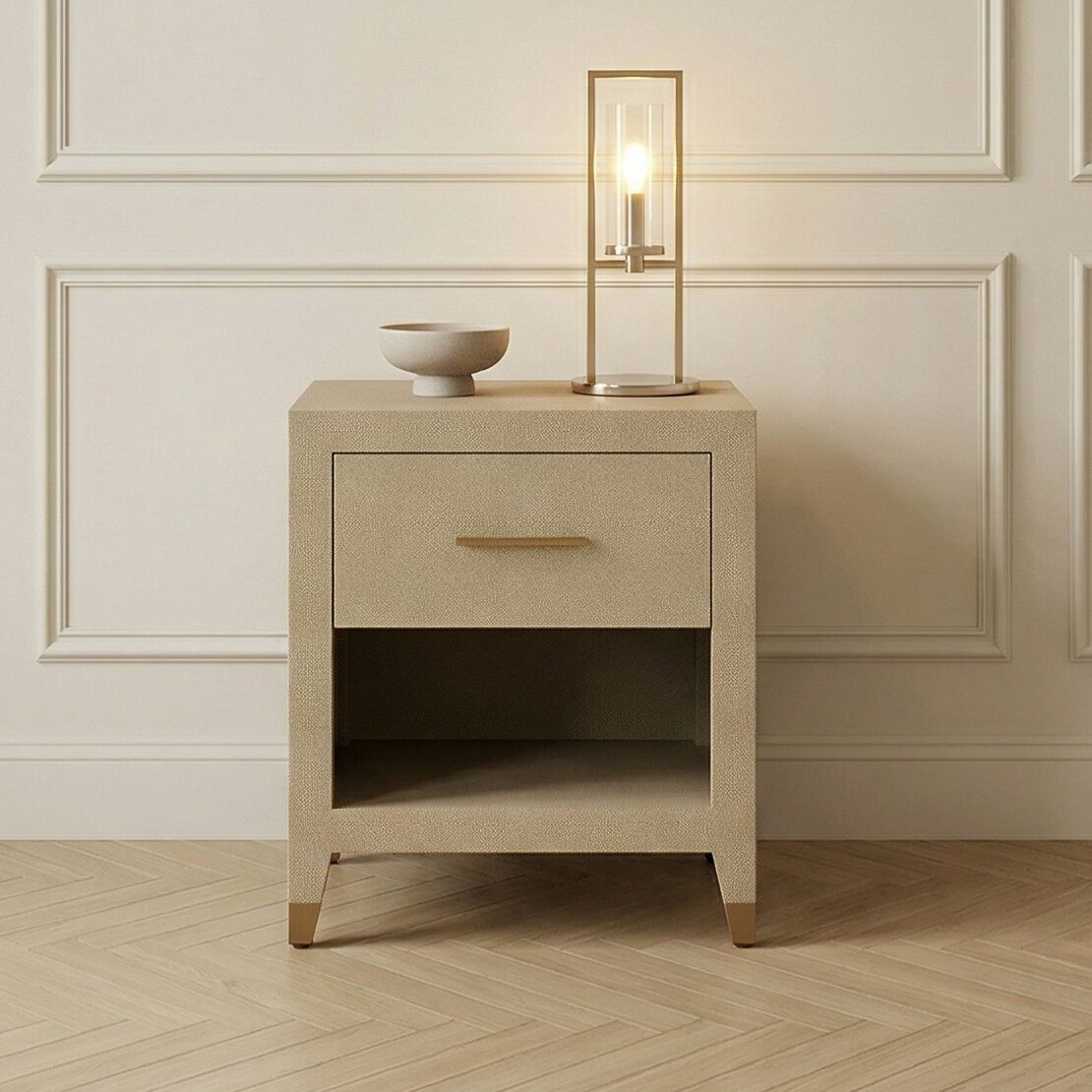 Richmond Shagreen One Drawer Lamp Table