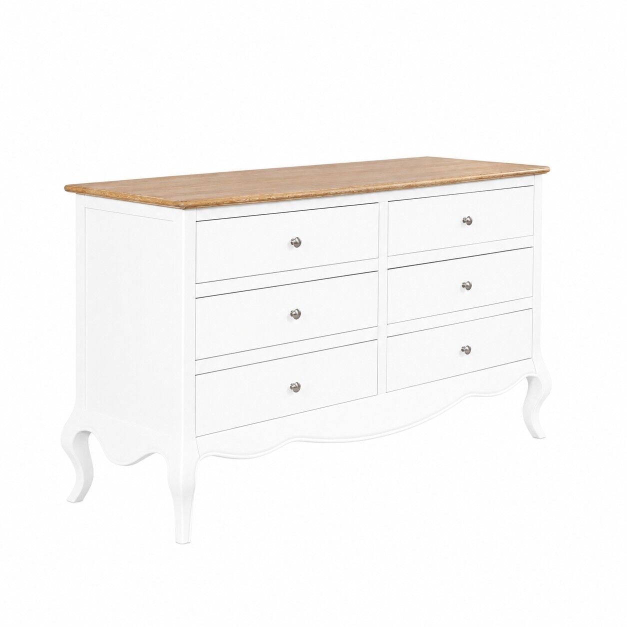 Lille French Chalk White 6 Drawer Wide Chest - Image 3