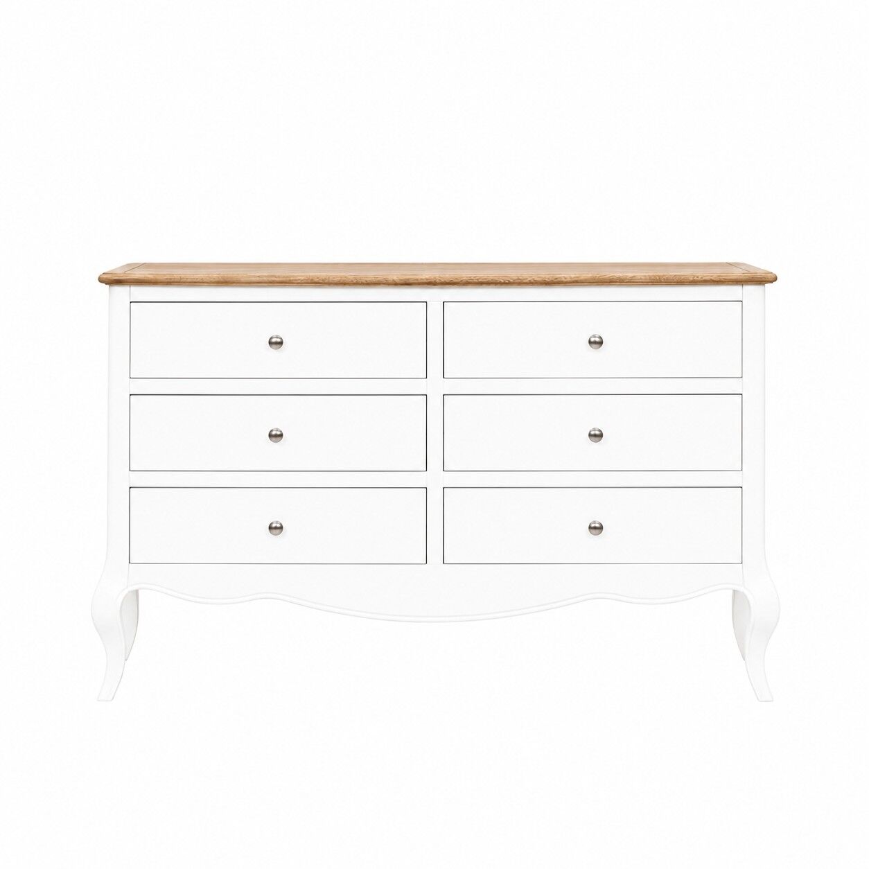 Lille French Chalk White 6 Drawer Wide Chest - Image 2
