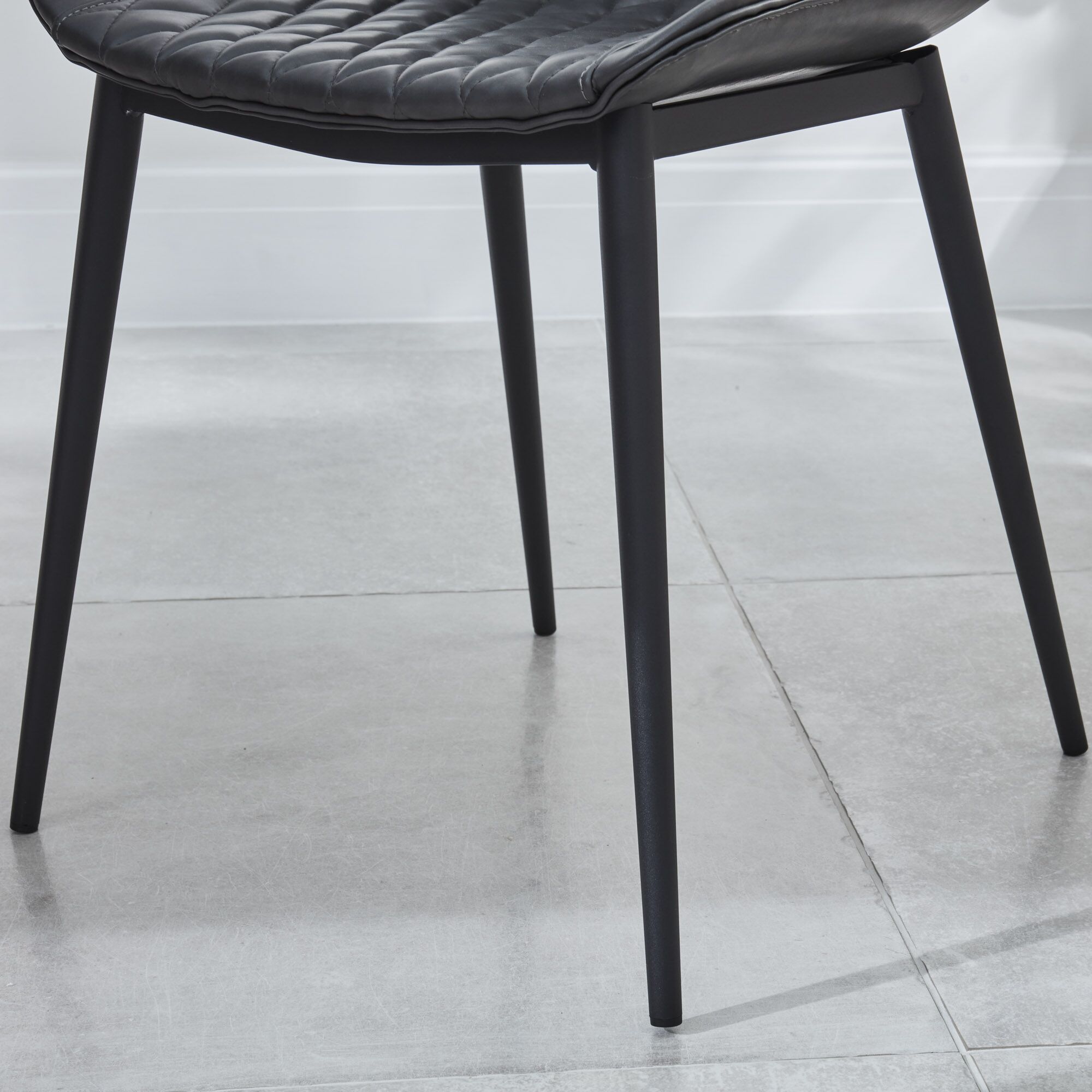 Bellagio 1.6M White Sintered Stone Dining Table with 4x Leo Grey Dining Chairs - Image 19