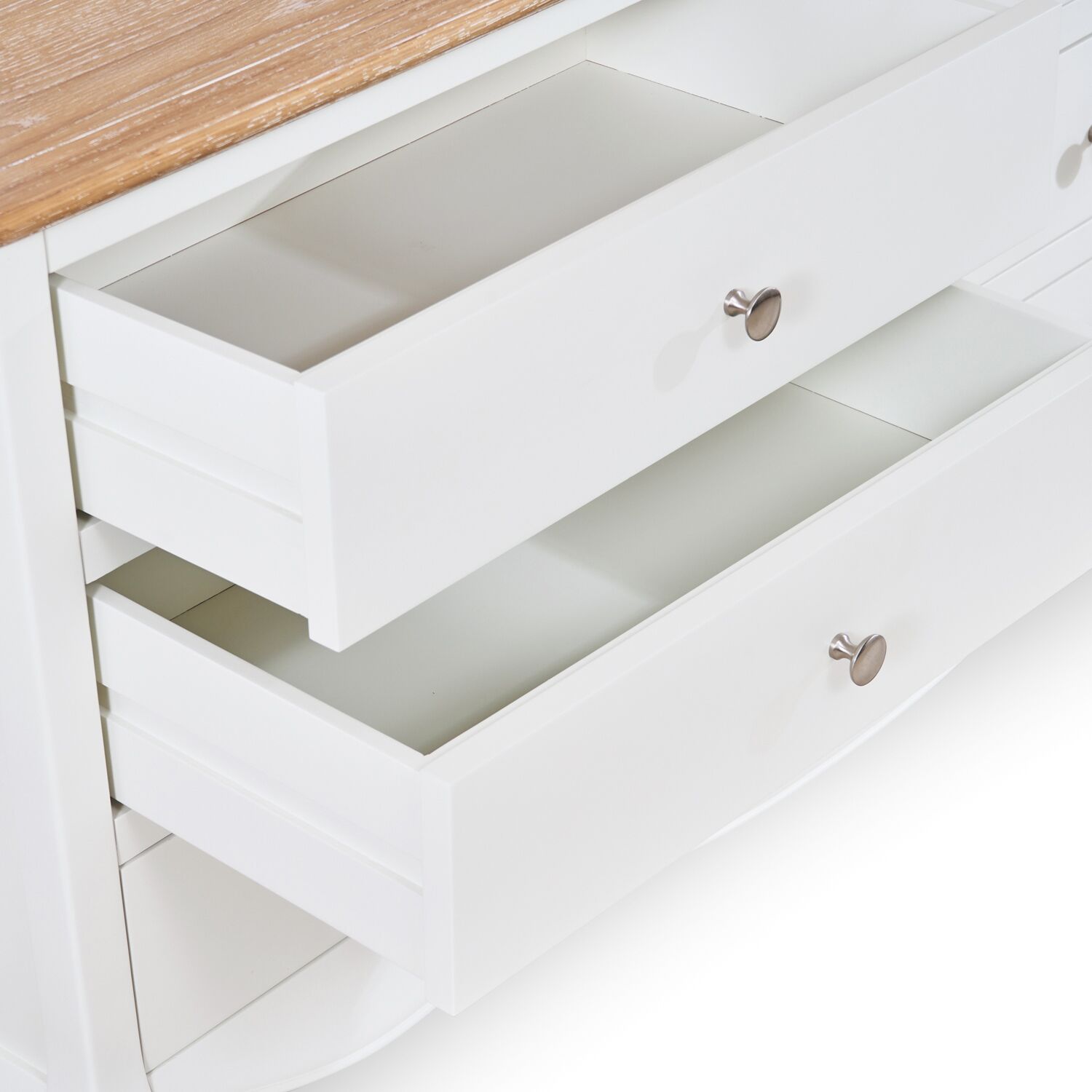 Lille French Chalk White 6 Drawer Wide Chest - Image 5