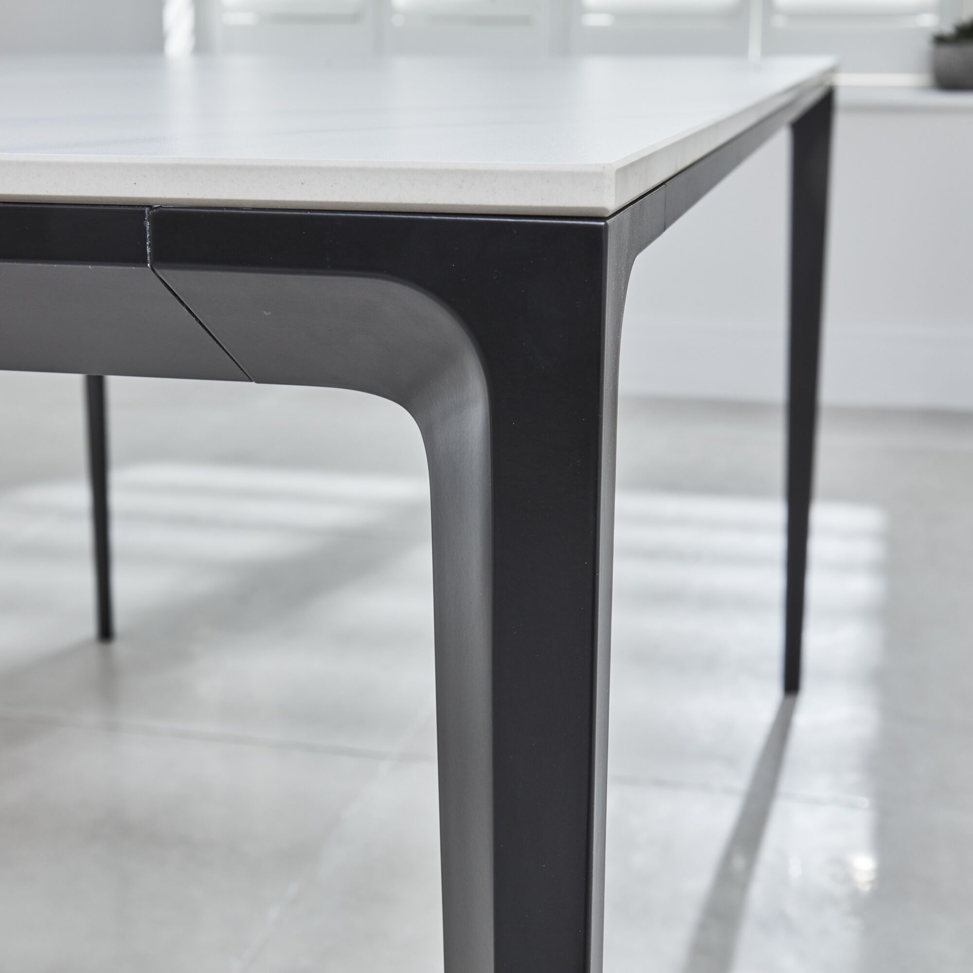 Bellagio 1.6M White Sintered Stone Dining Table Set with 4 x Leon Tan Dining Chairs - Image 11