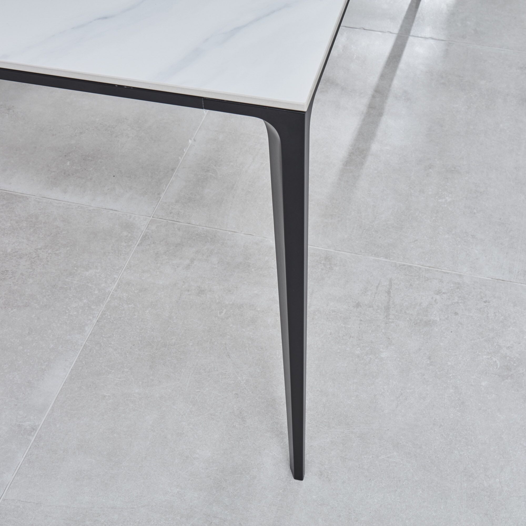 Bellagio 1.6M White Sintered Stone Dining Table Set with 4 x Leon Tan Dining Chairs - Image 13