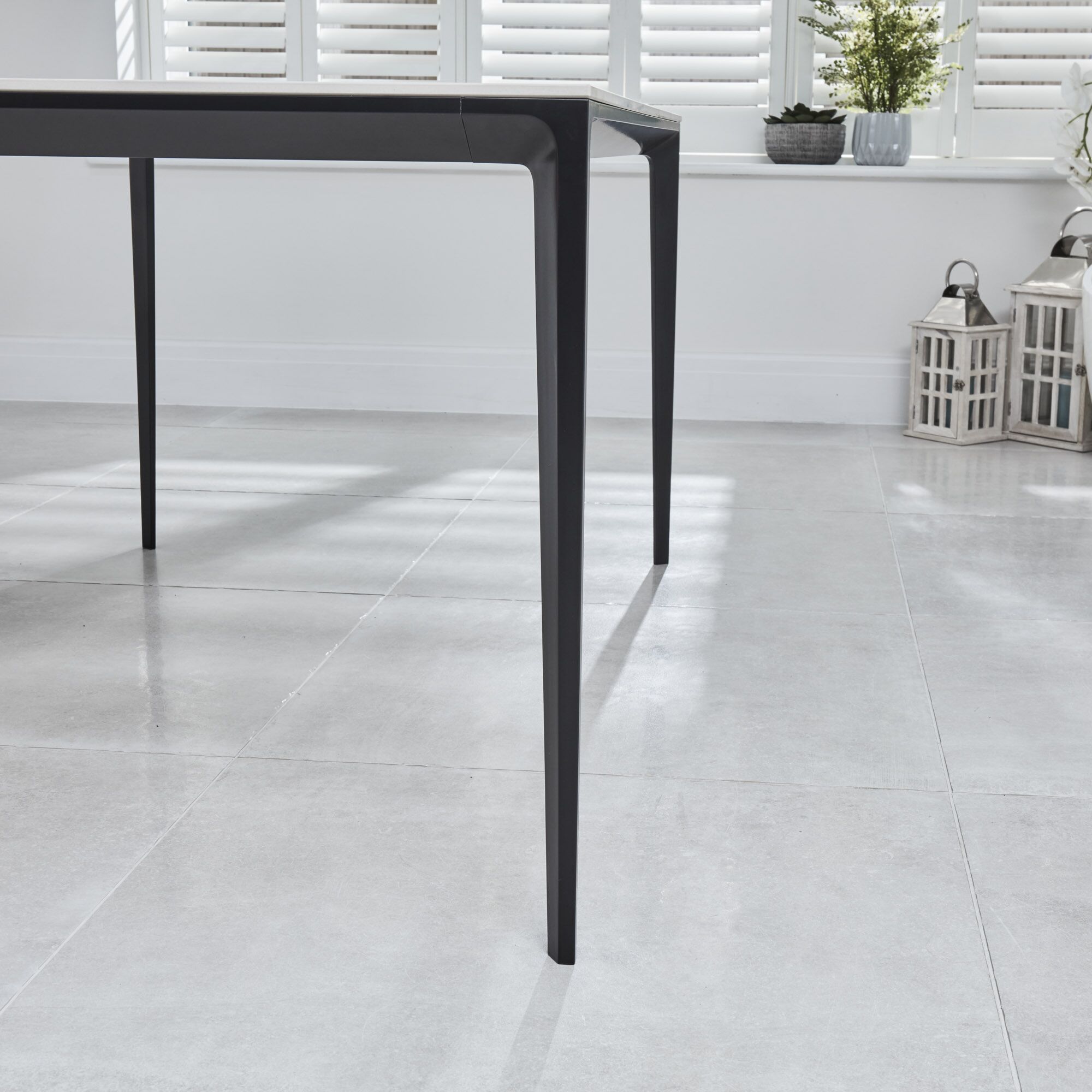 Bellagio 1.6M White Sintered Stone Dining Table Set with 4 x Leon Tan Dining Chairs - Image 14