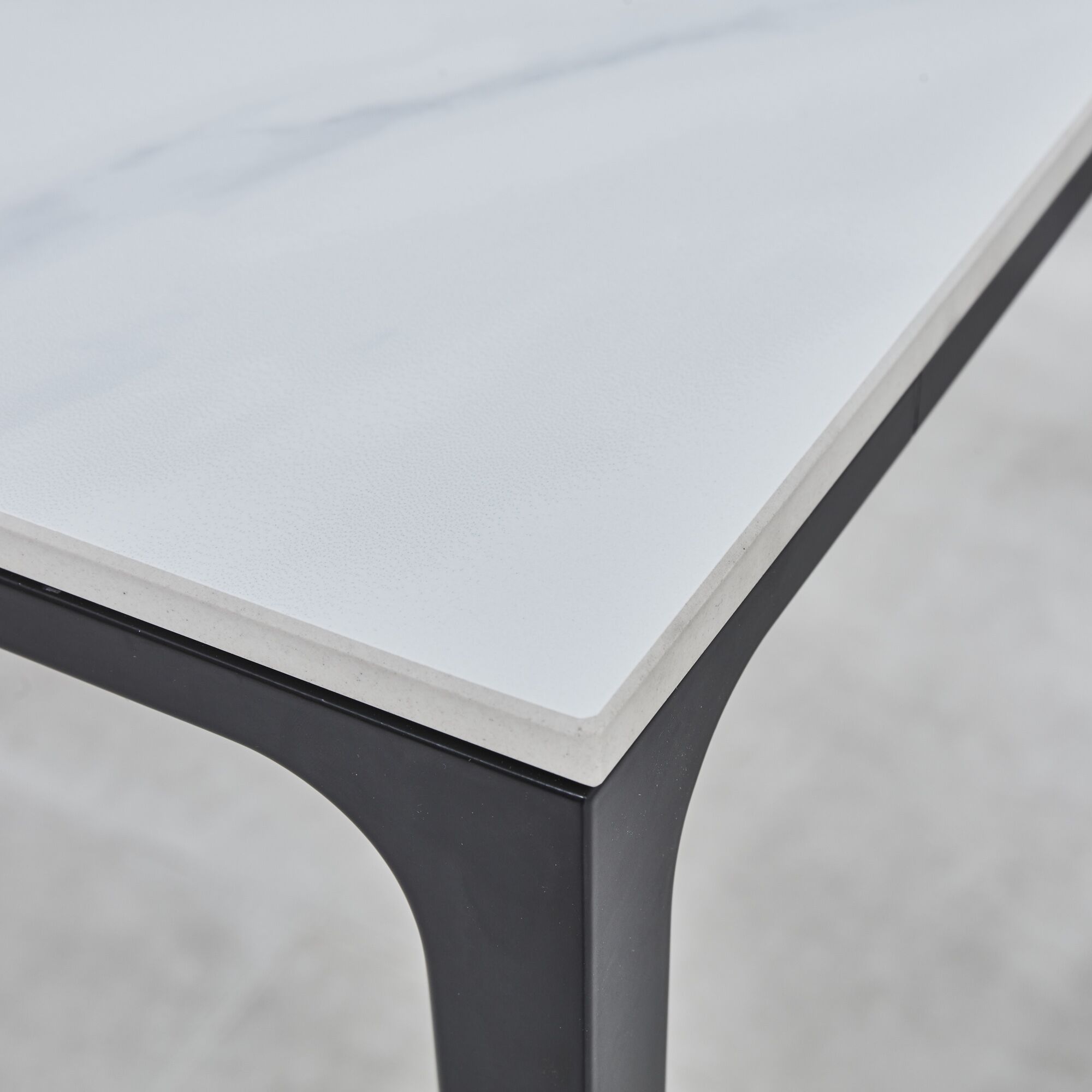 Bellagio 1.6M White Sintered Stone Dining Table Set with 4 x Leon Tan Dining Chairs - Image 6