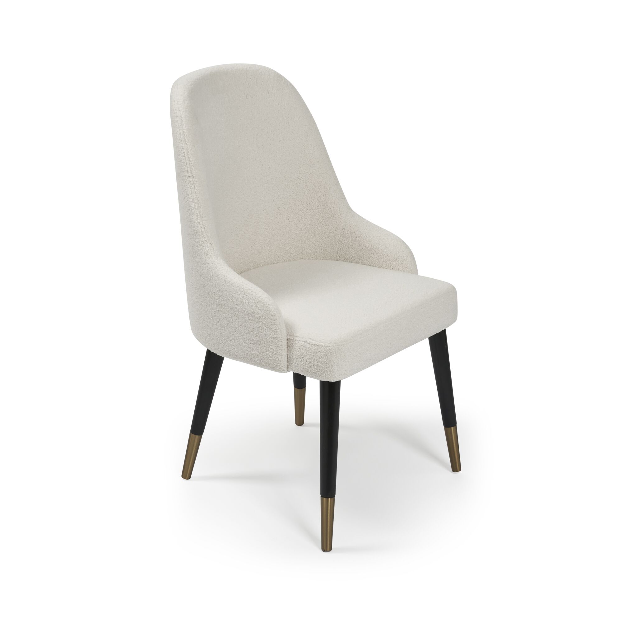 Isla Boucle Dining Chair with Gold Tipped Feet - Image 5