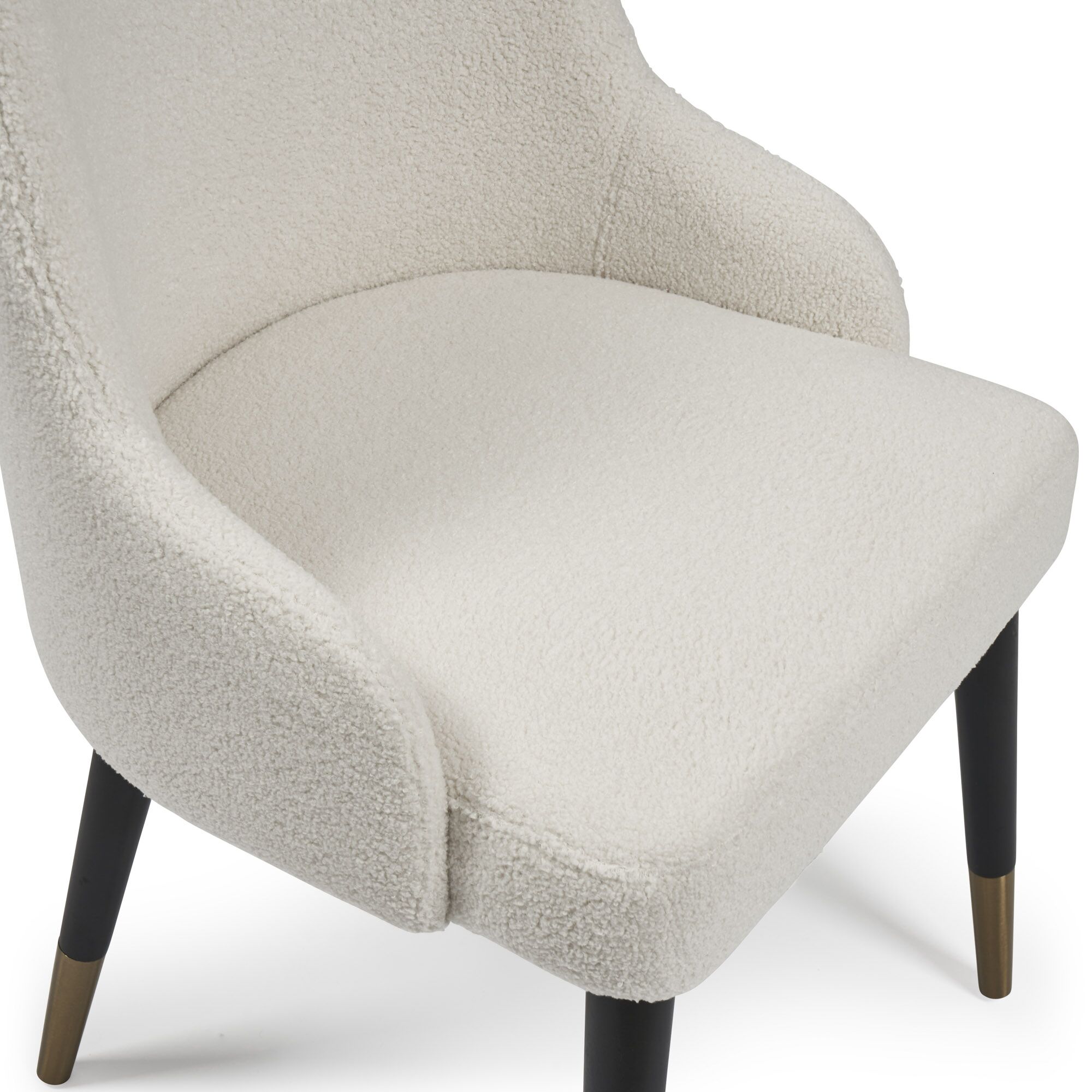 Isla Boucle Dining Chair with Gold Tipped Feet - Image 12
