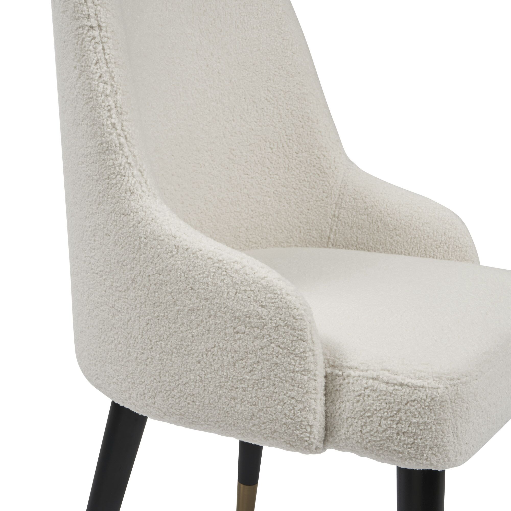 Isla Boucle Dining Chair with Gold Tipped Feet - Image 11