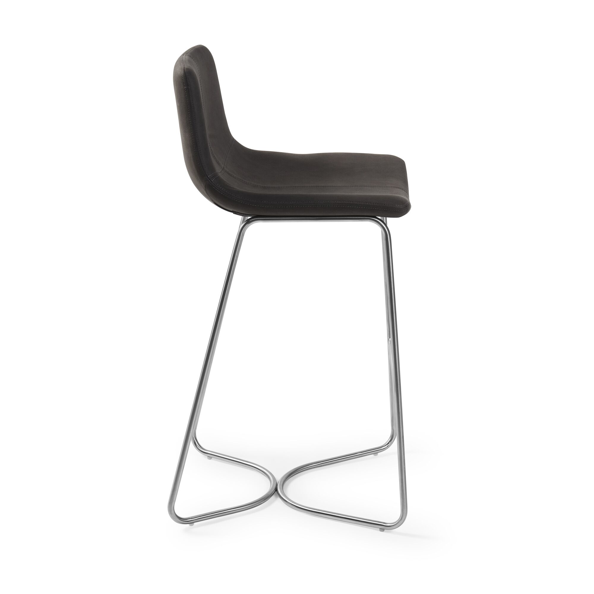 Austin Charcoal Brushed Steel Bar Stool - Image 7
