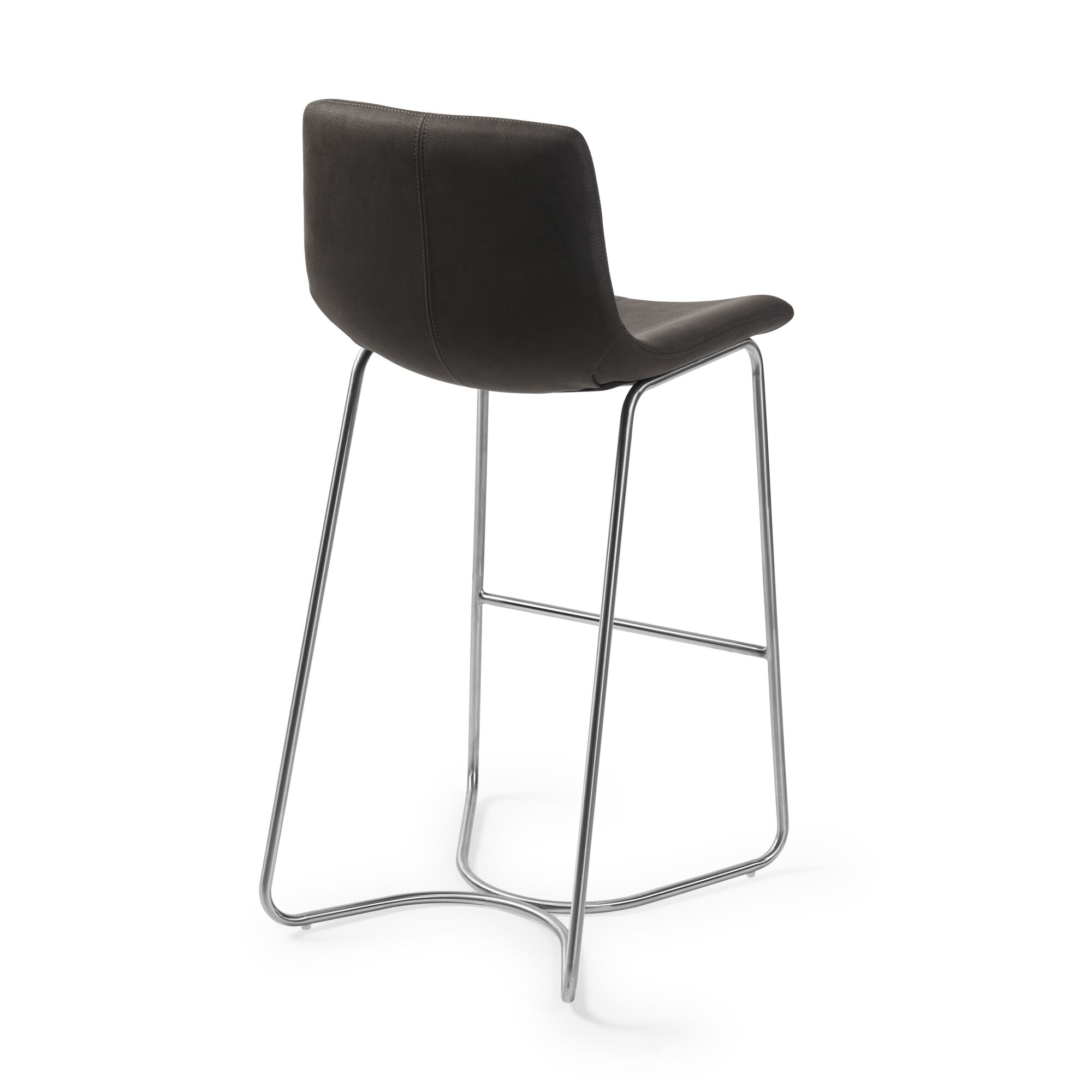 Austin Charcoal Brushed Steel Bar Stool - Image 6