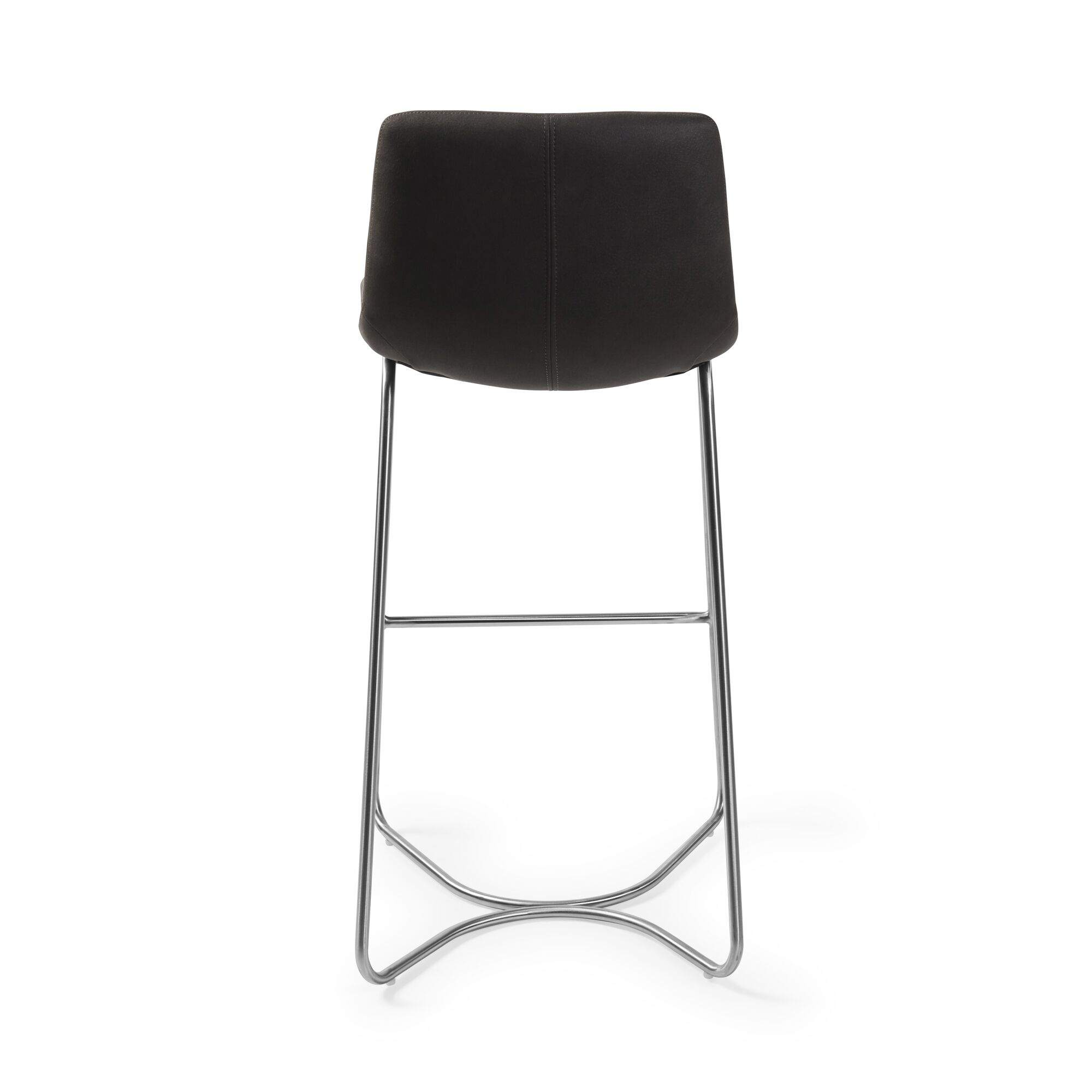 Austin Charcoal Brushed Steel Bar Stool - Image 8
