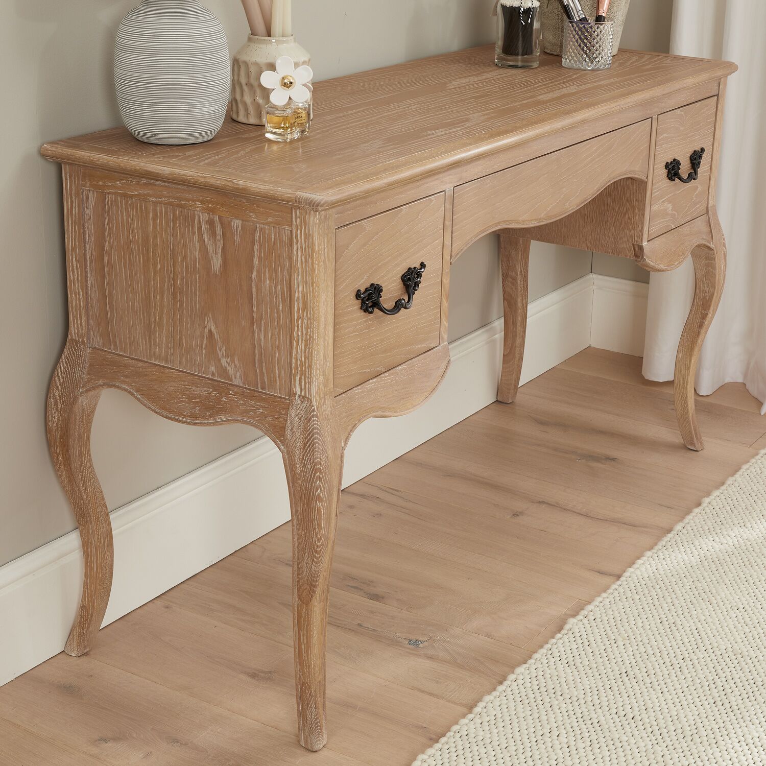 Lille French Limed Oak Dressing Table Set - Image 4