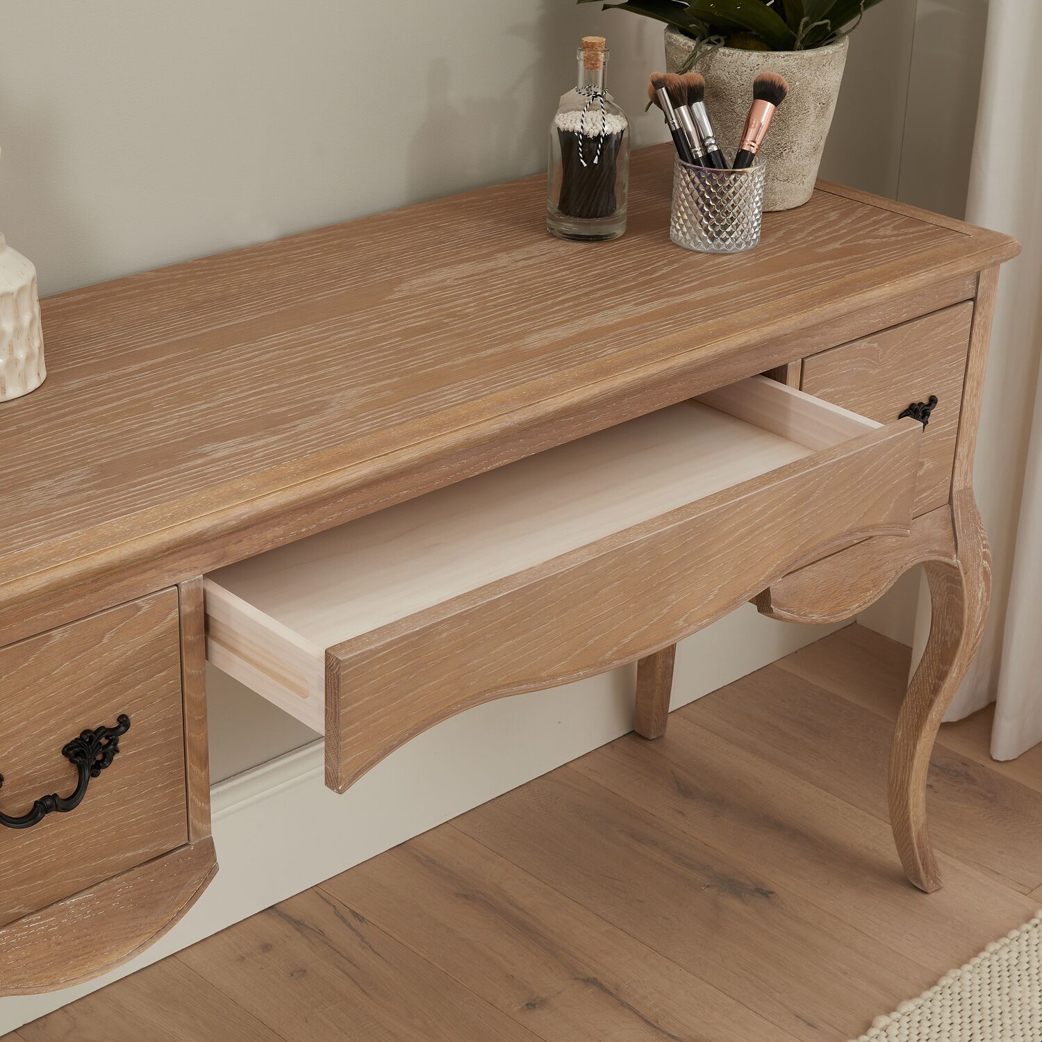 Lille French Limed Oak Dressing Table Set - Image 6