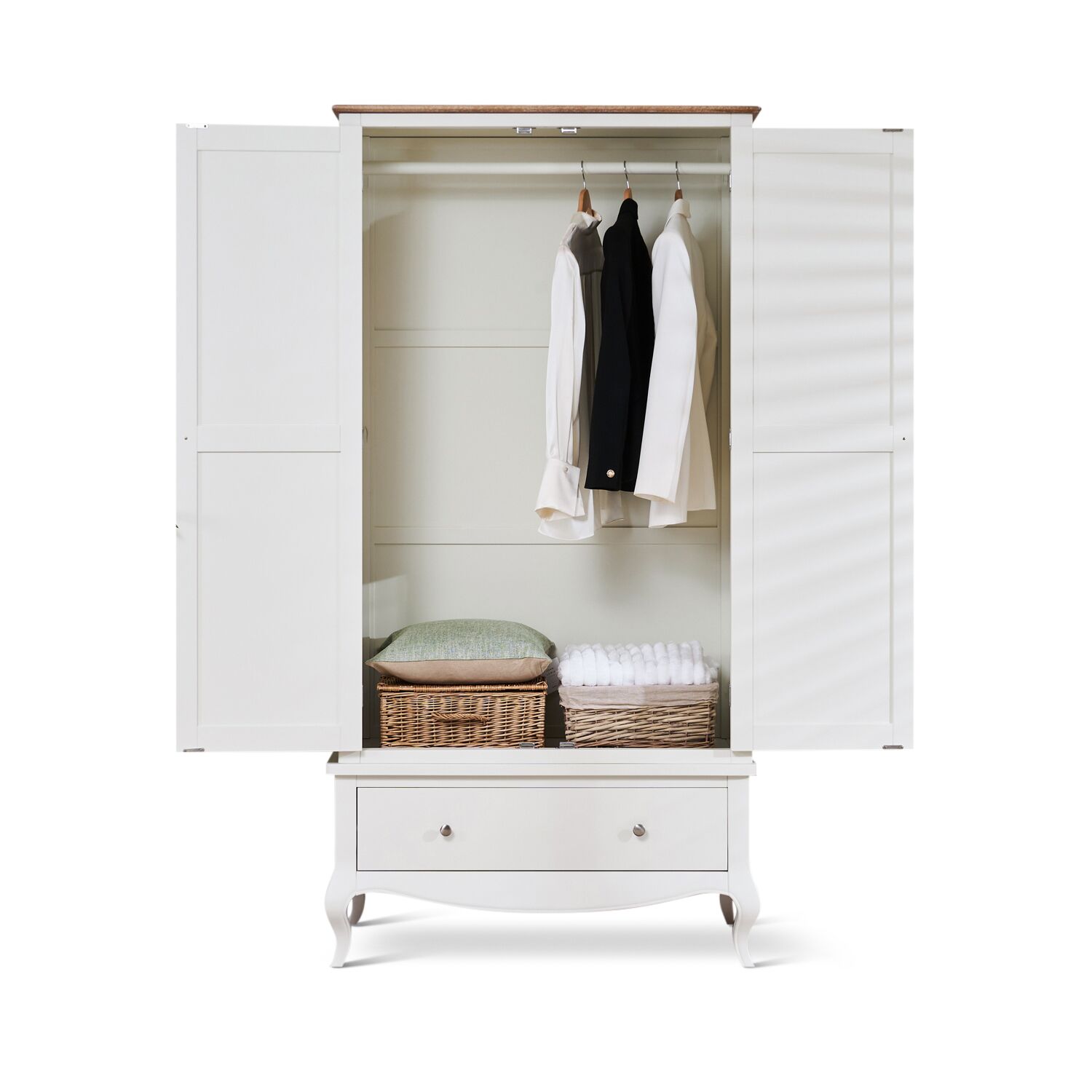 Lille French Chalk White Double Wardrobe - Image 4