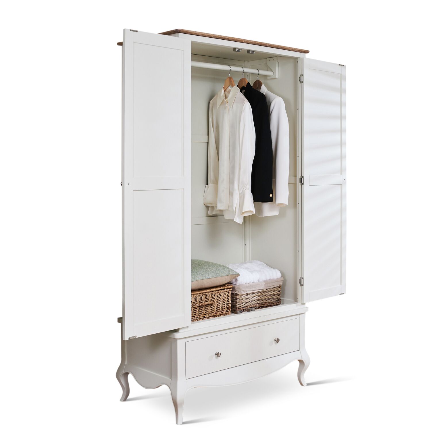 Lille French Chalk White Double Wardrobe - Image 5