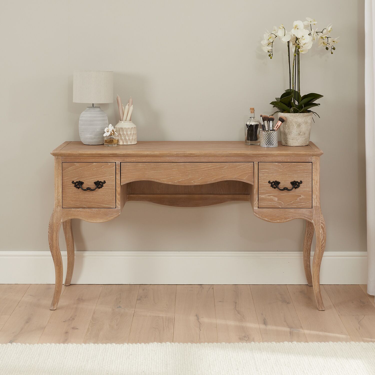 Lille French Limed Oak Dressing Table Set - Image 4