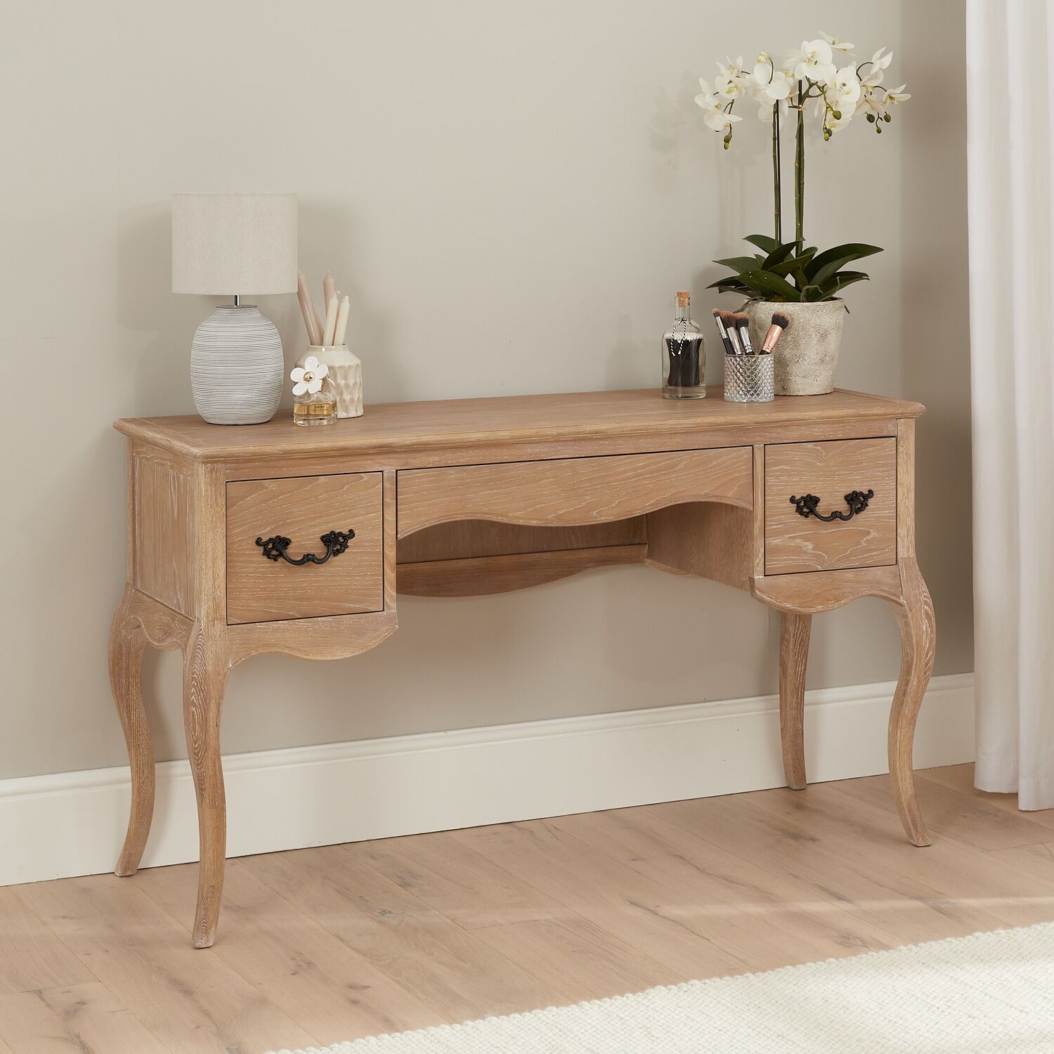 Lille French Limed Oak Dressing Table Set - Image 2