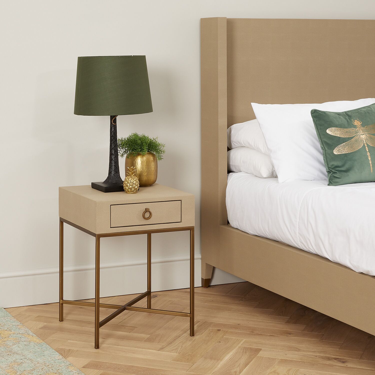 Richmond Shagreen One Drawer Lamp Table - Image 3