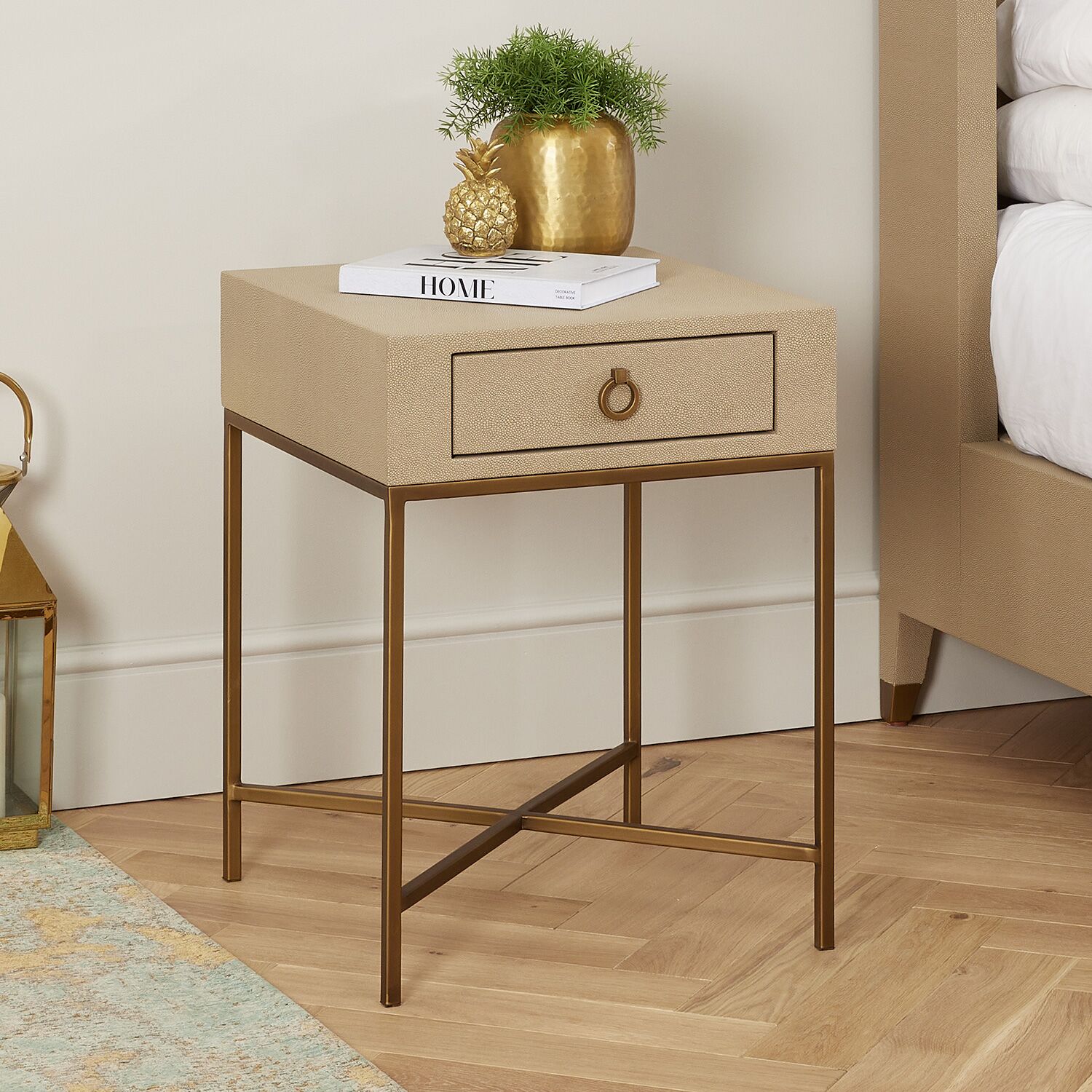 Richmond Shagreen One Drawer Lamp Table - Image 2