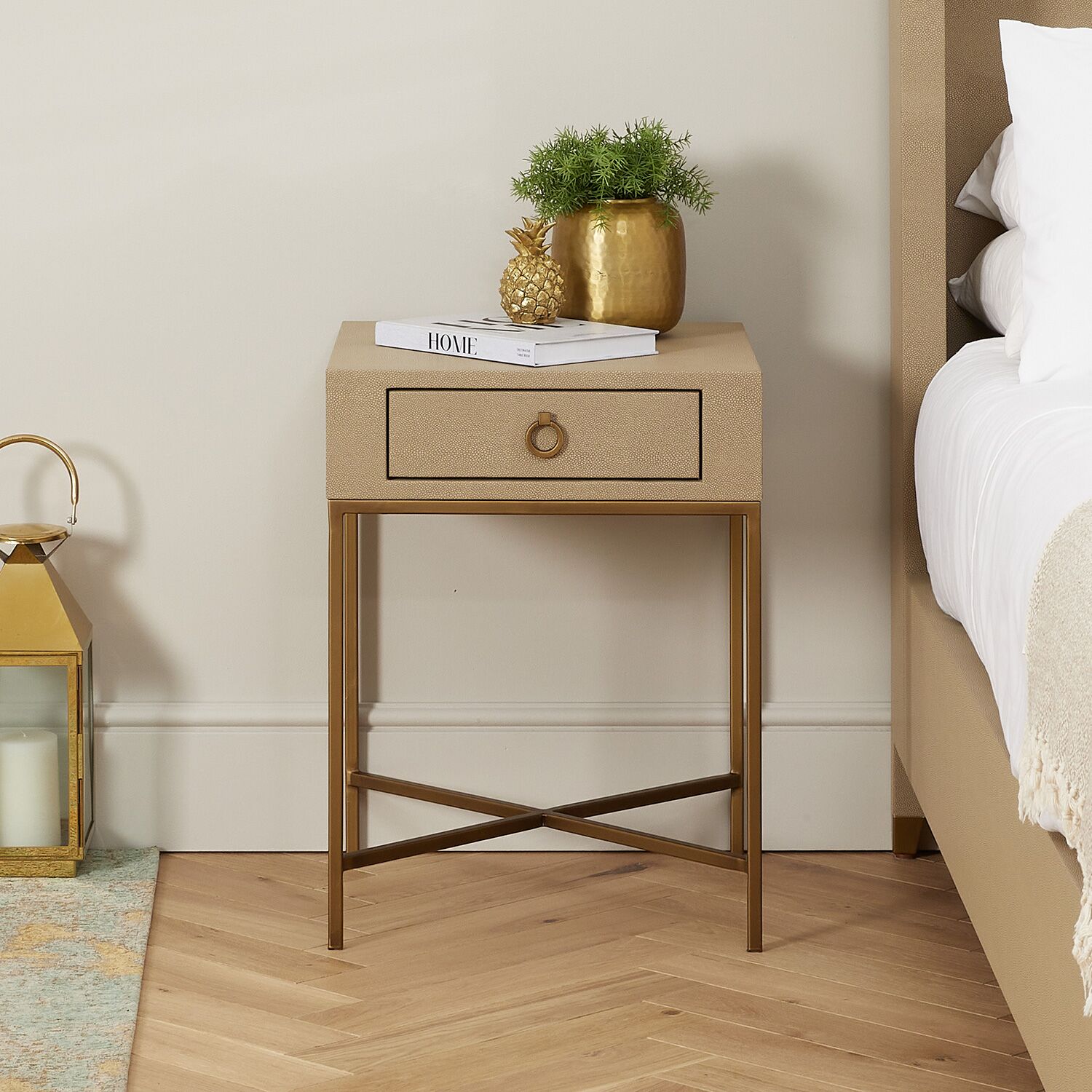 Richmond Shagreen One Drawer Lamp Table - Image 4