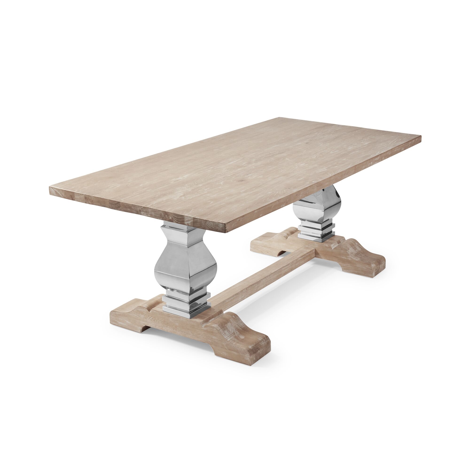 2m Solid Elm Refectory Dining Table - Image 2