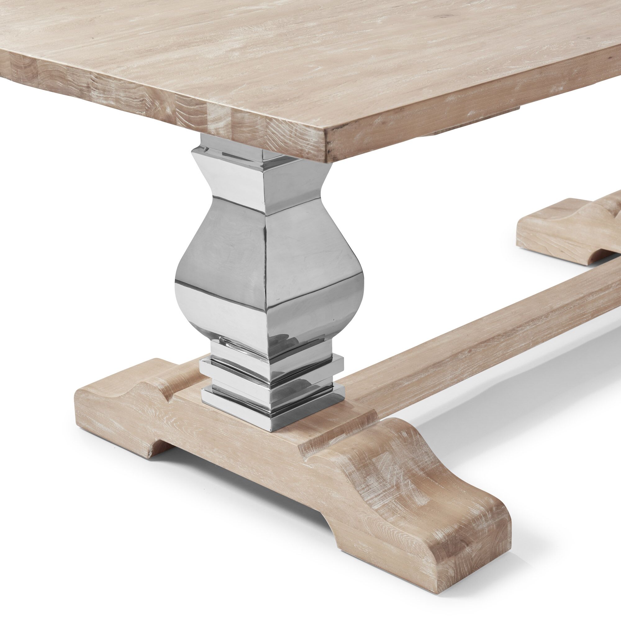 2m Solid Elm Refectory Dining Table - Image 7