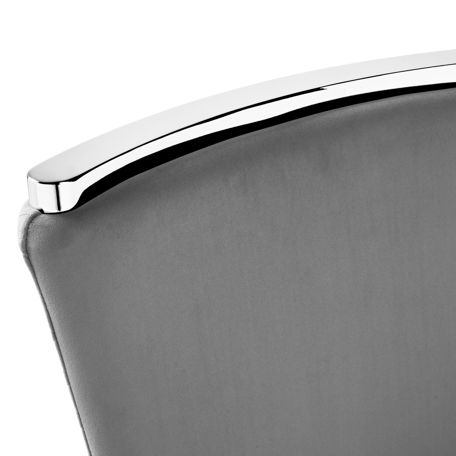 (Set of 2) Joan Grey Velvet Quilted Upholstered Dining Chair - Image 9