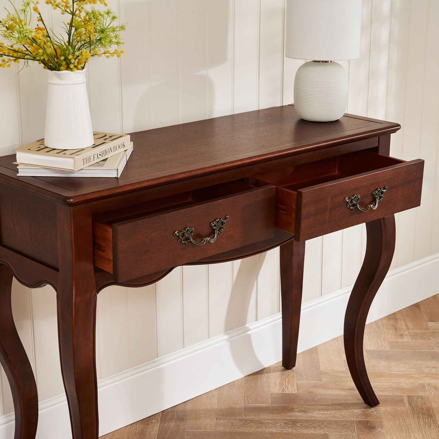 Lille French Mahogany Console Hall Table - Image 4