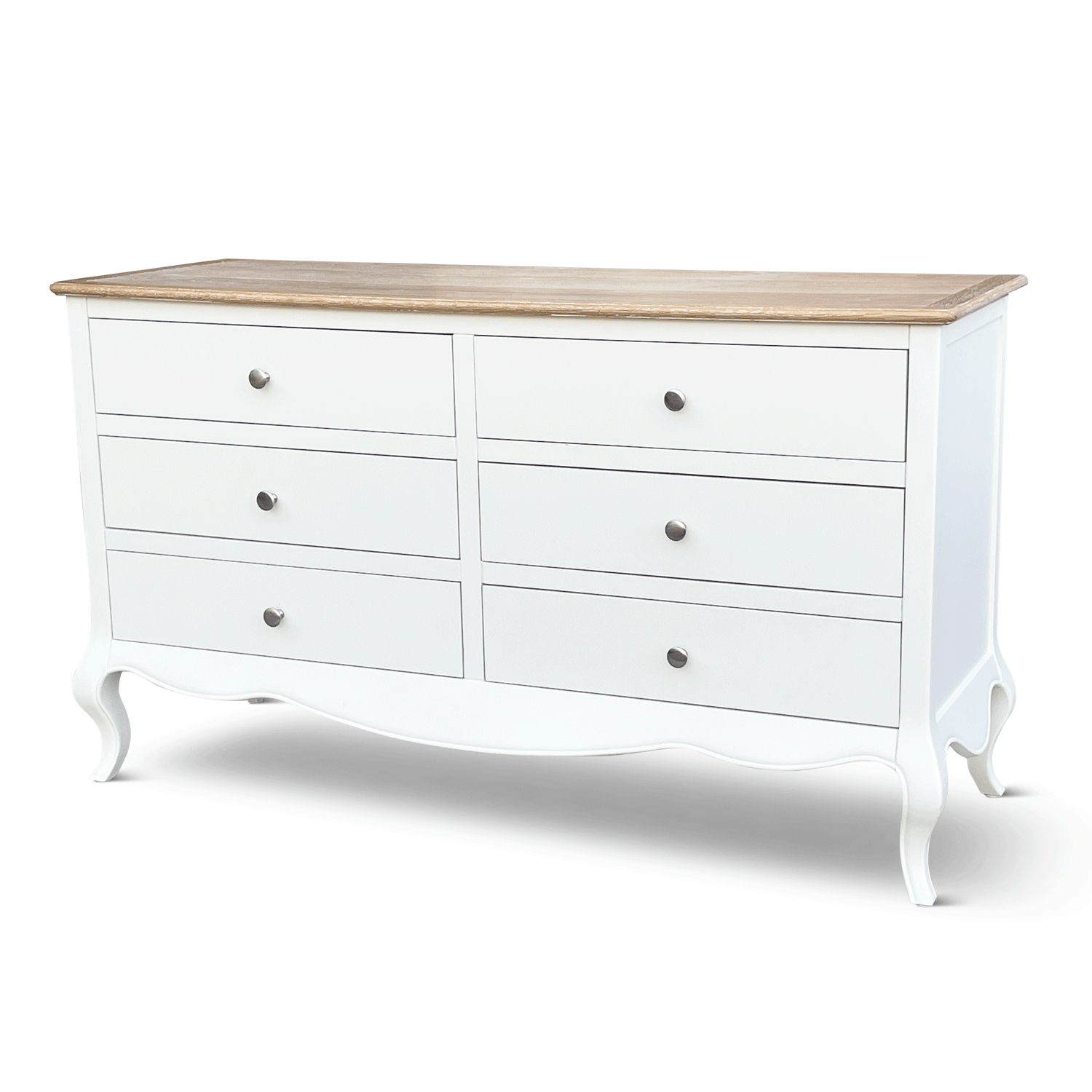 Lille French Chalk White 6 Drawer Wide Chest - Image 7