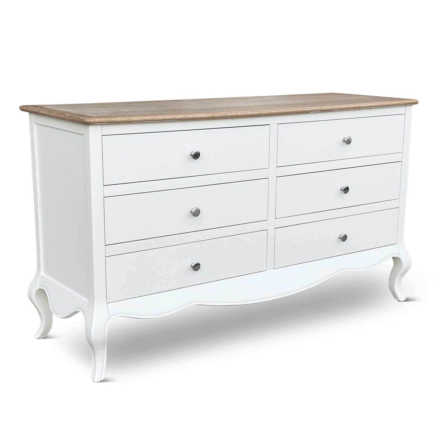 Lille French Chalk White 6 Drawer Wide Chest - Image 9