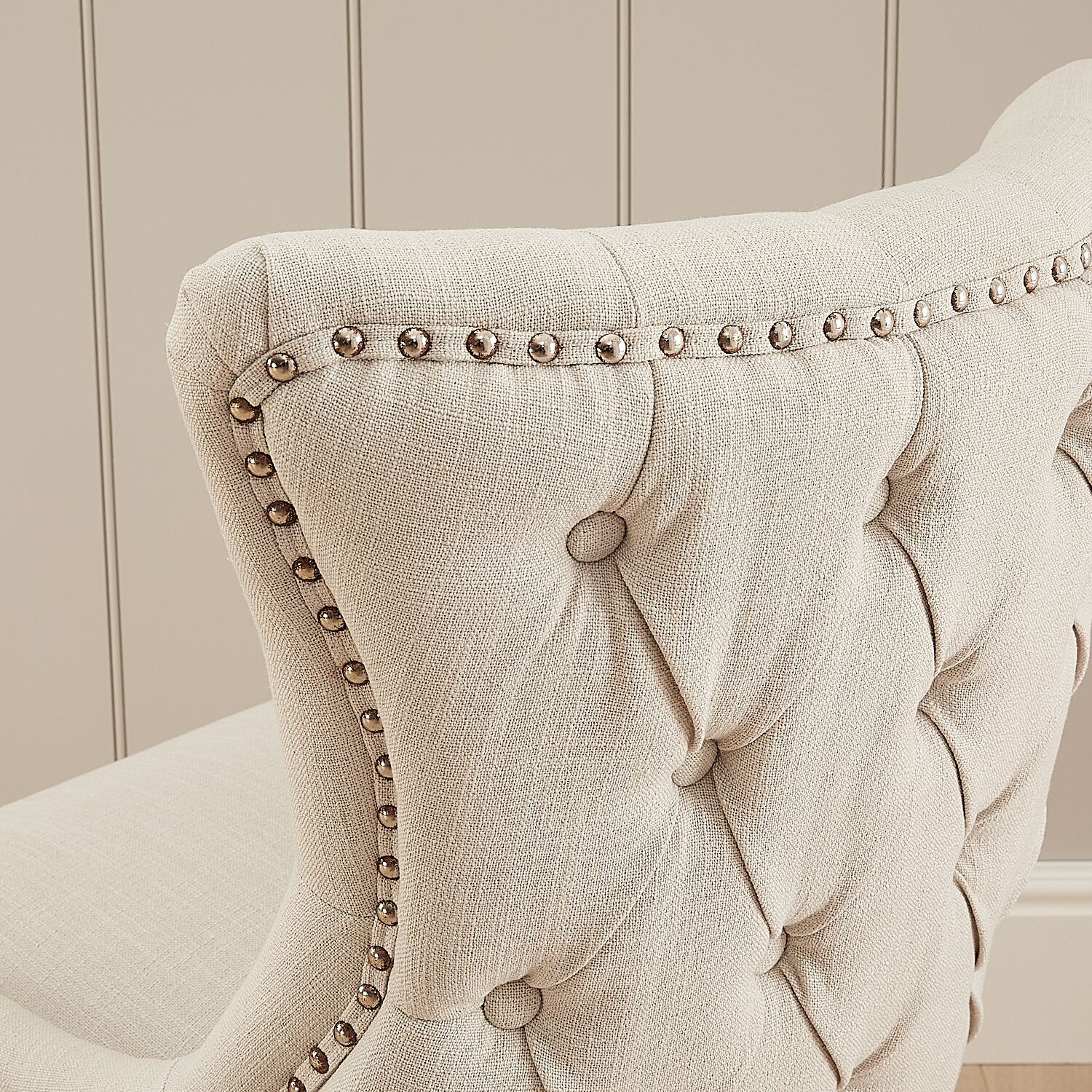 Knightsbridge Linen Wing Back Dining Chair – Second - Image 5