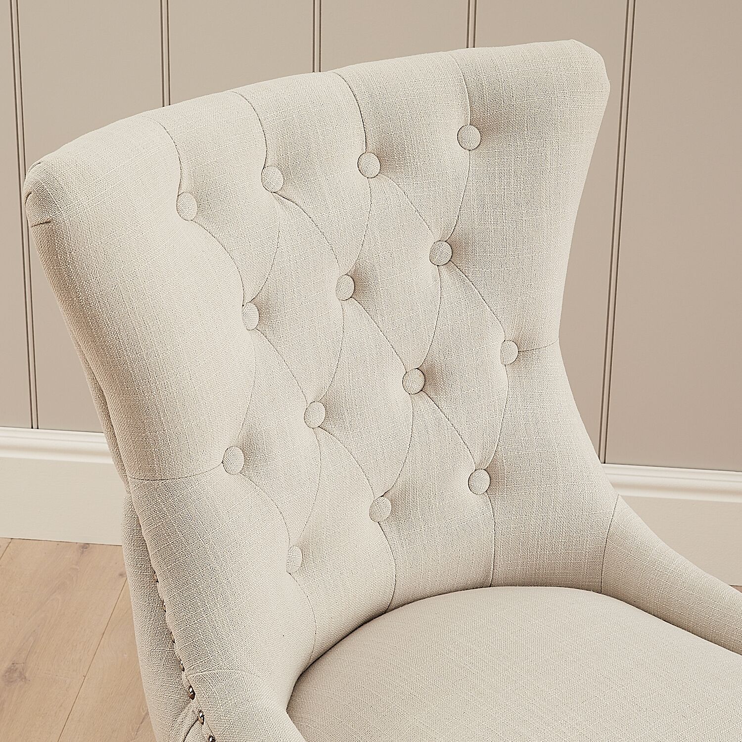 Knightsbridge Linen Wing Back Dining Chair – Second - Image 7