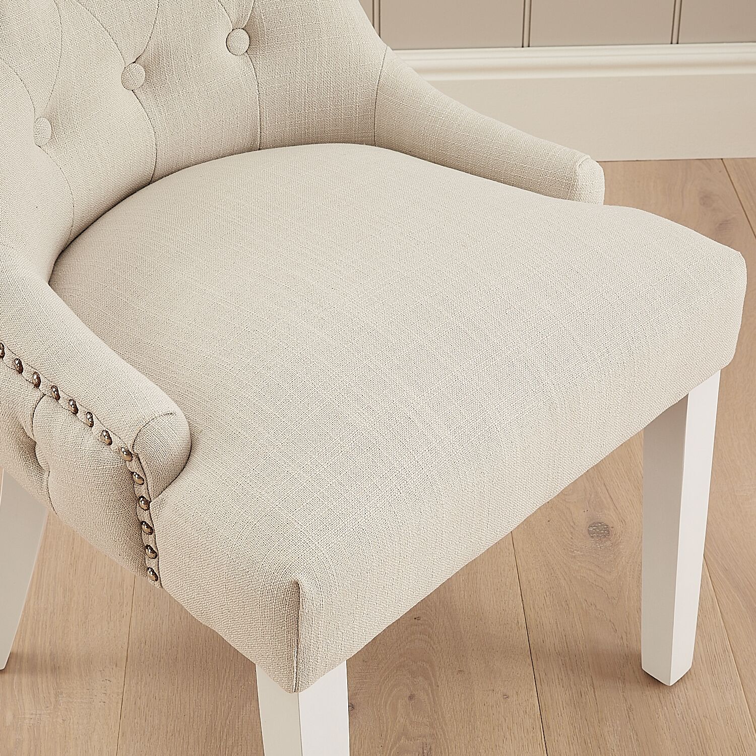 Knightsbridge Linen Wing Back Dining Chair – Second - Image 8