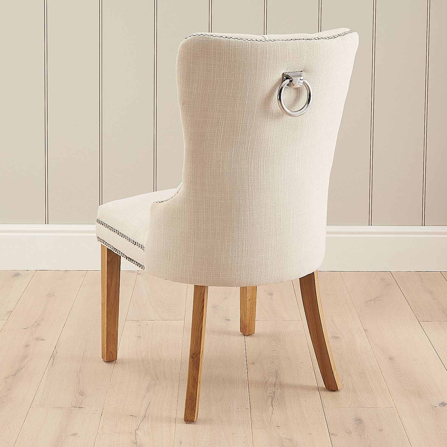 Hale Cream Brushed Velvet Dining Chair - Second - Image 2