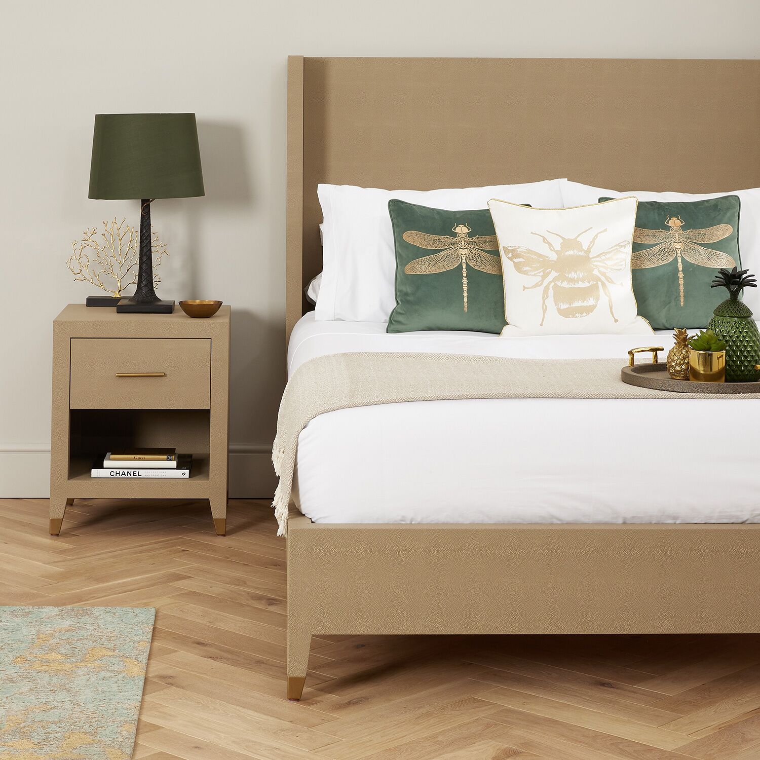 Richmond Shagreen One Drawer Lamp Table - Image 4