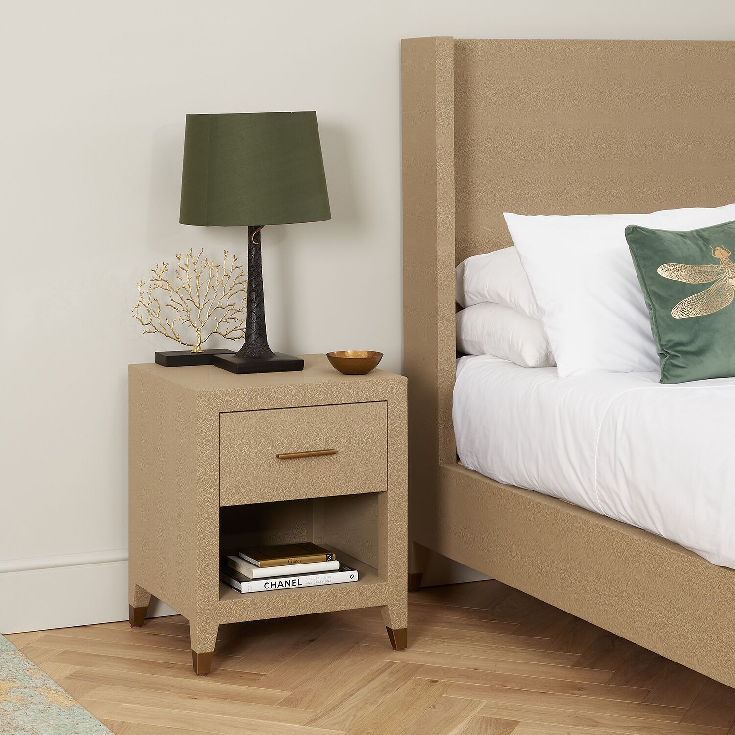 Richmond Shagreen One Drawer Lamp Table - Image 5