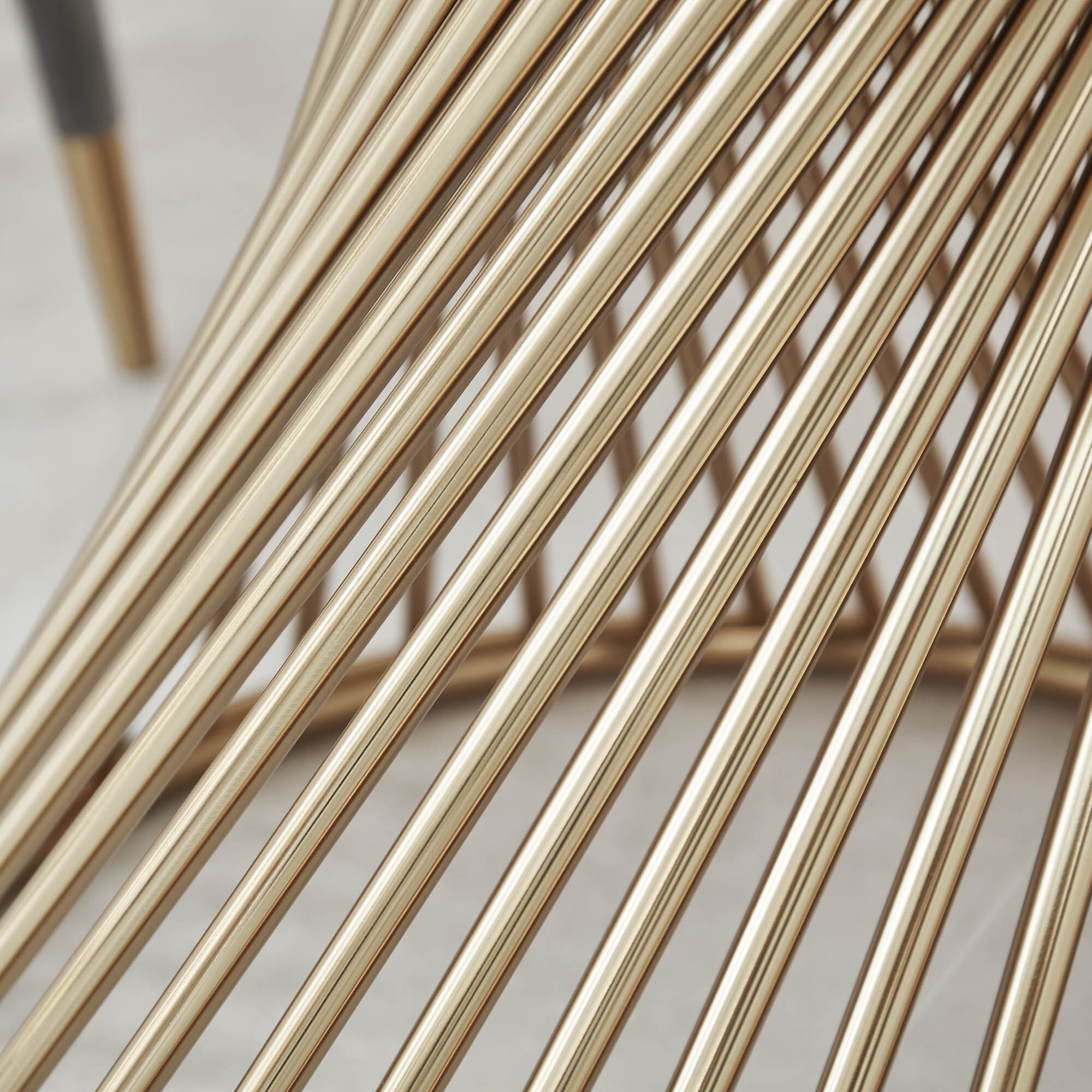 1.3M Cylinder Pedestal Circular Gold Stainless Steel Dining Table with a White Faux Marble Top - Image 4